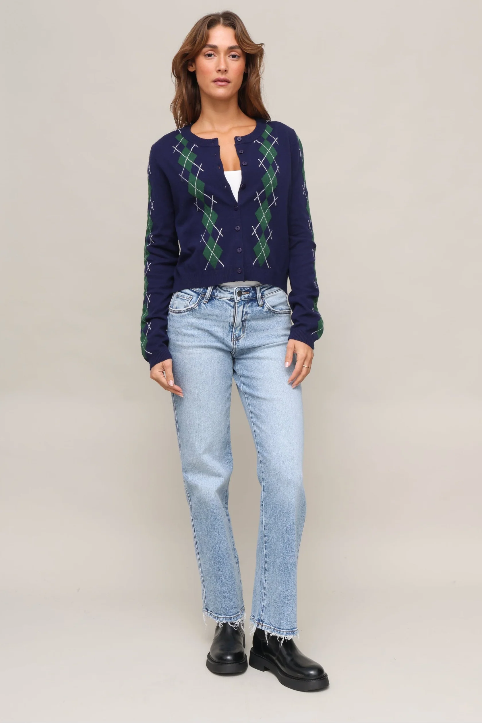 Ainsley Argyle Cardigan - Image 15