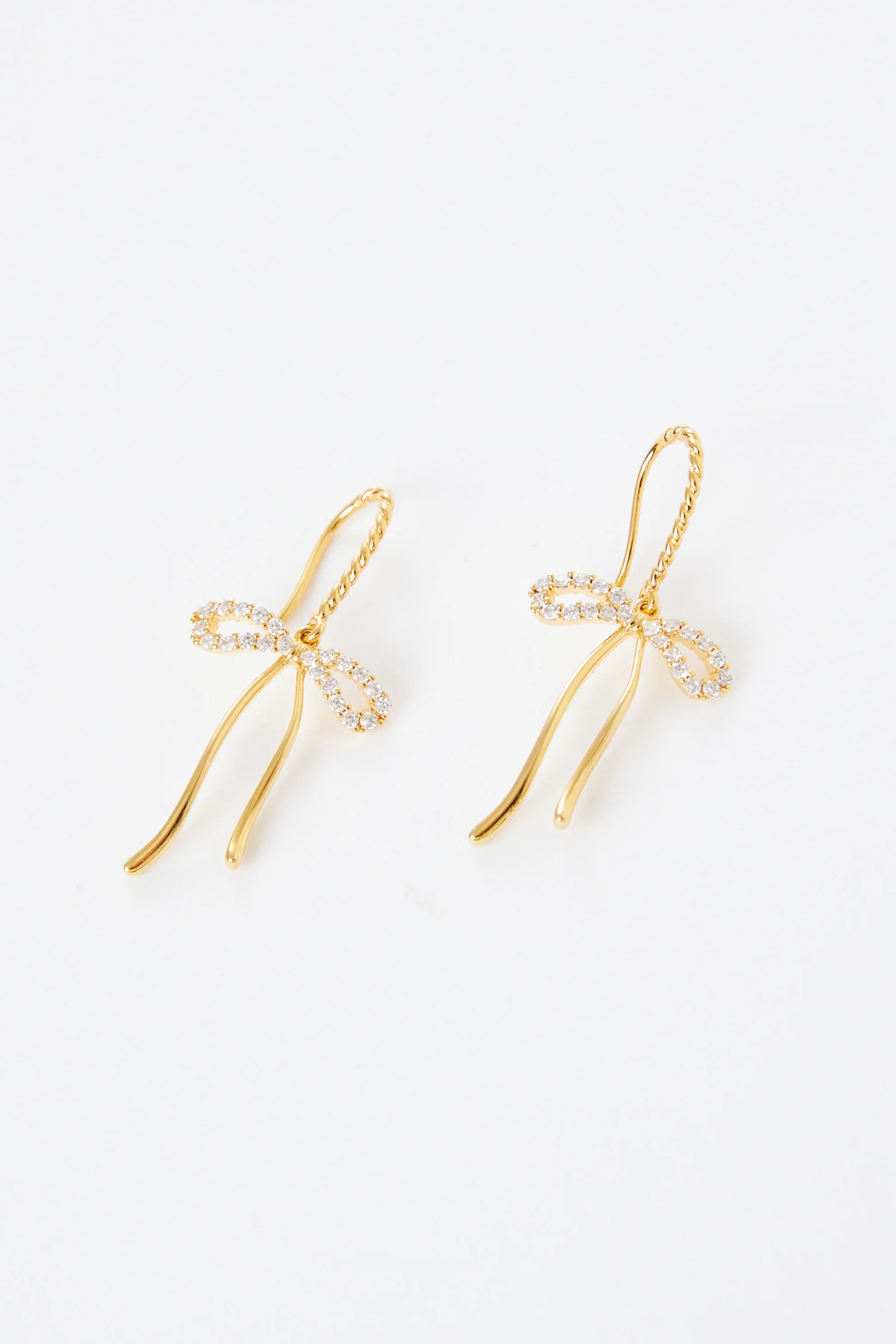 Belle Long Bow Drop Earring