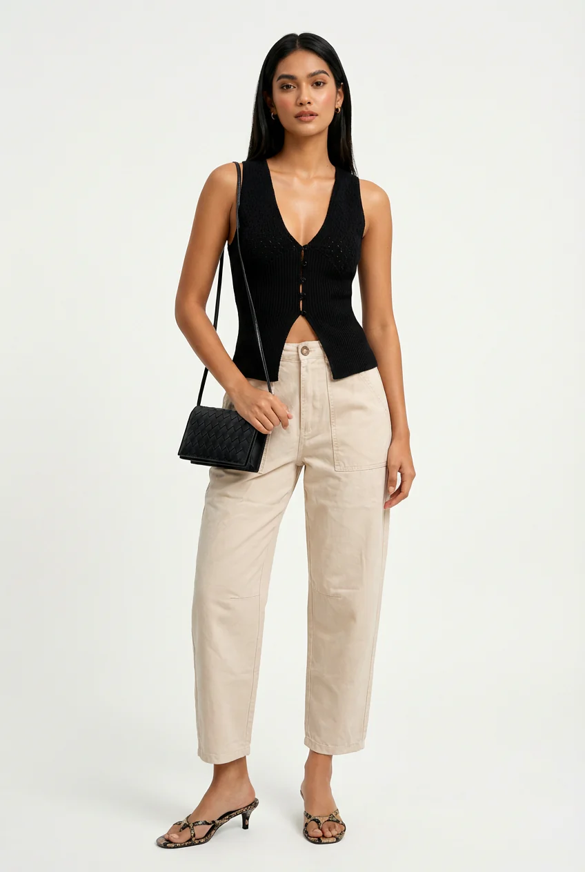 Blair V Neck Sweater Tank - Image 2