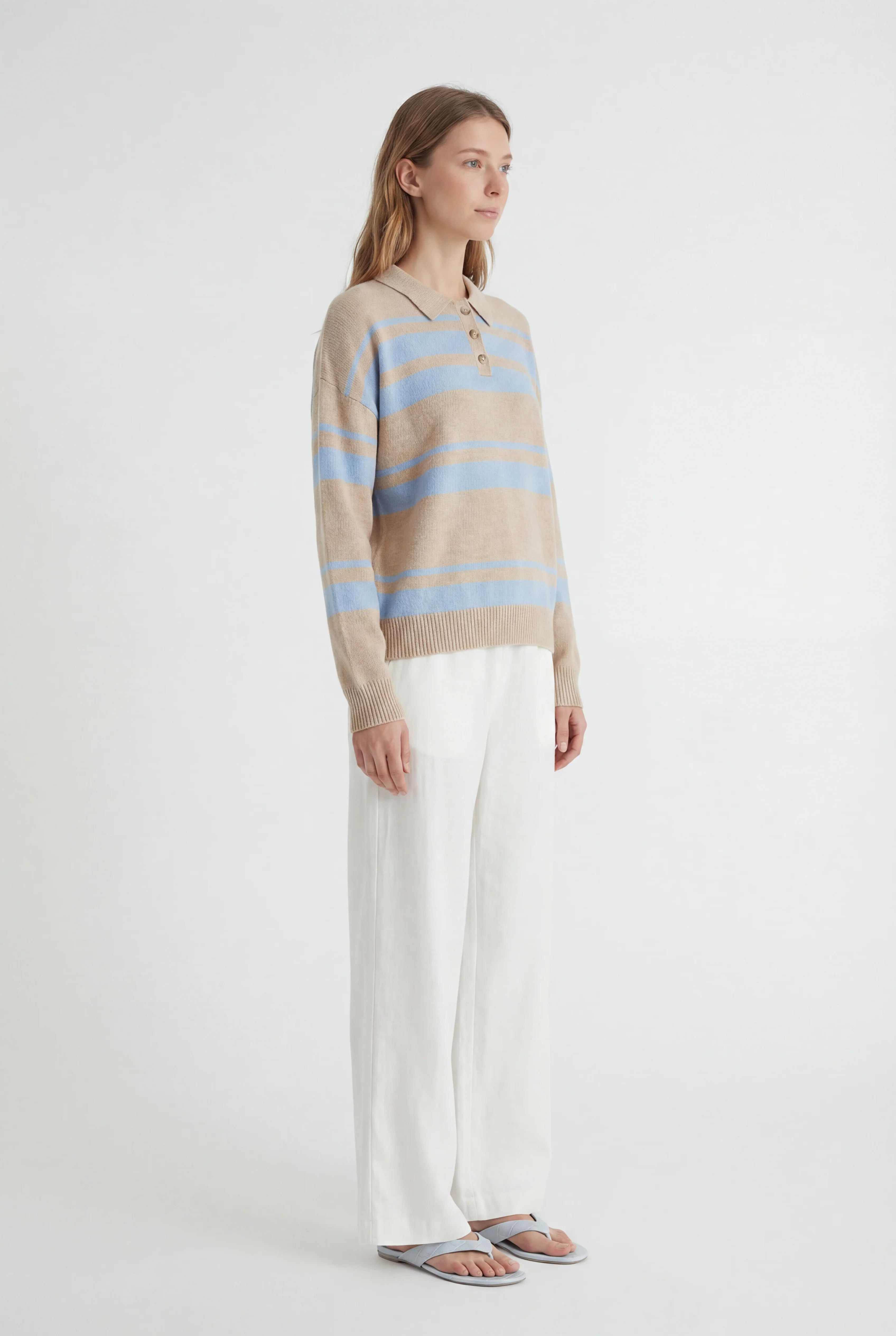 Bond St Stripe Polo Sweater - Image 3