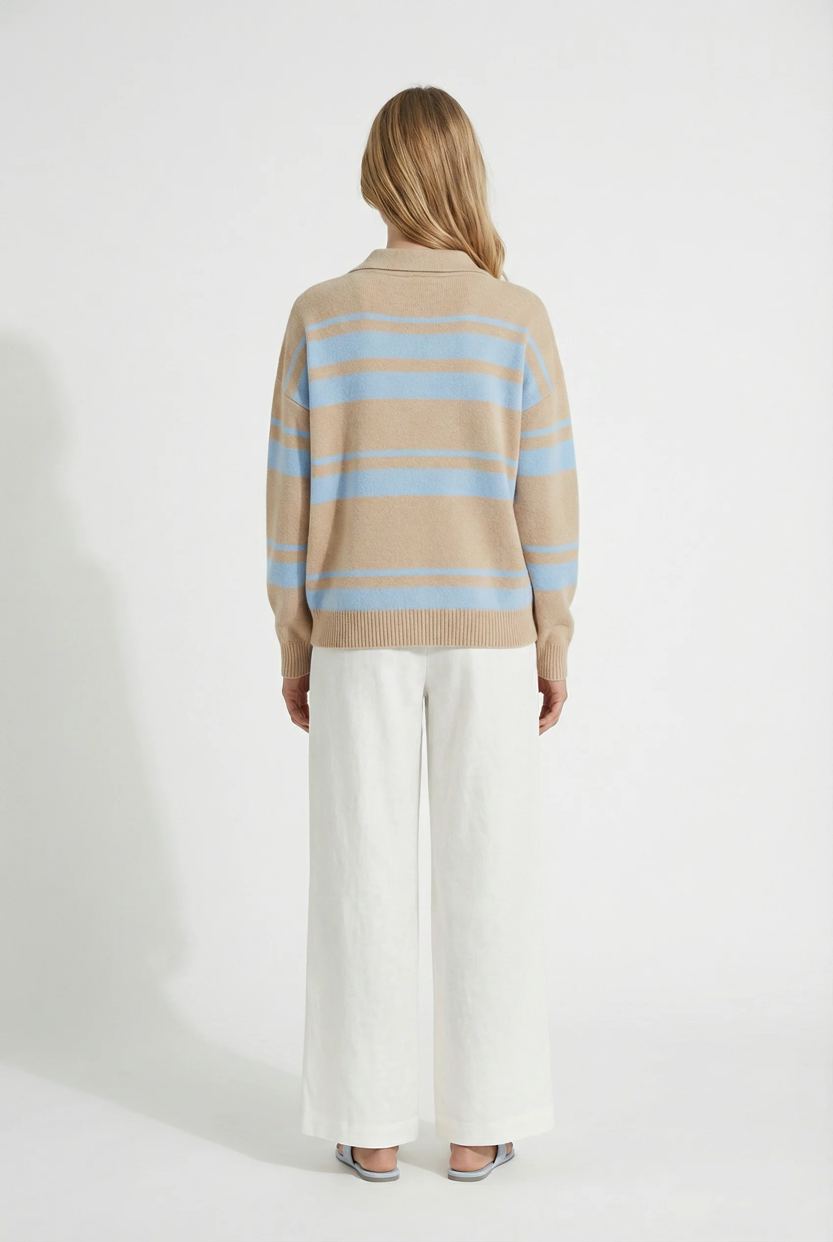 Bond St Stripe Polo Sweater - Image 4