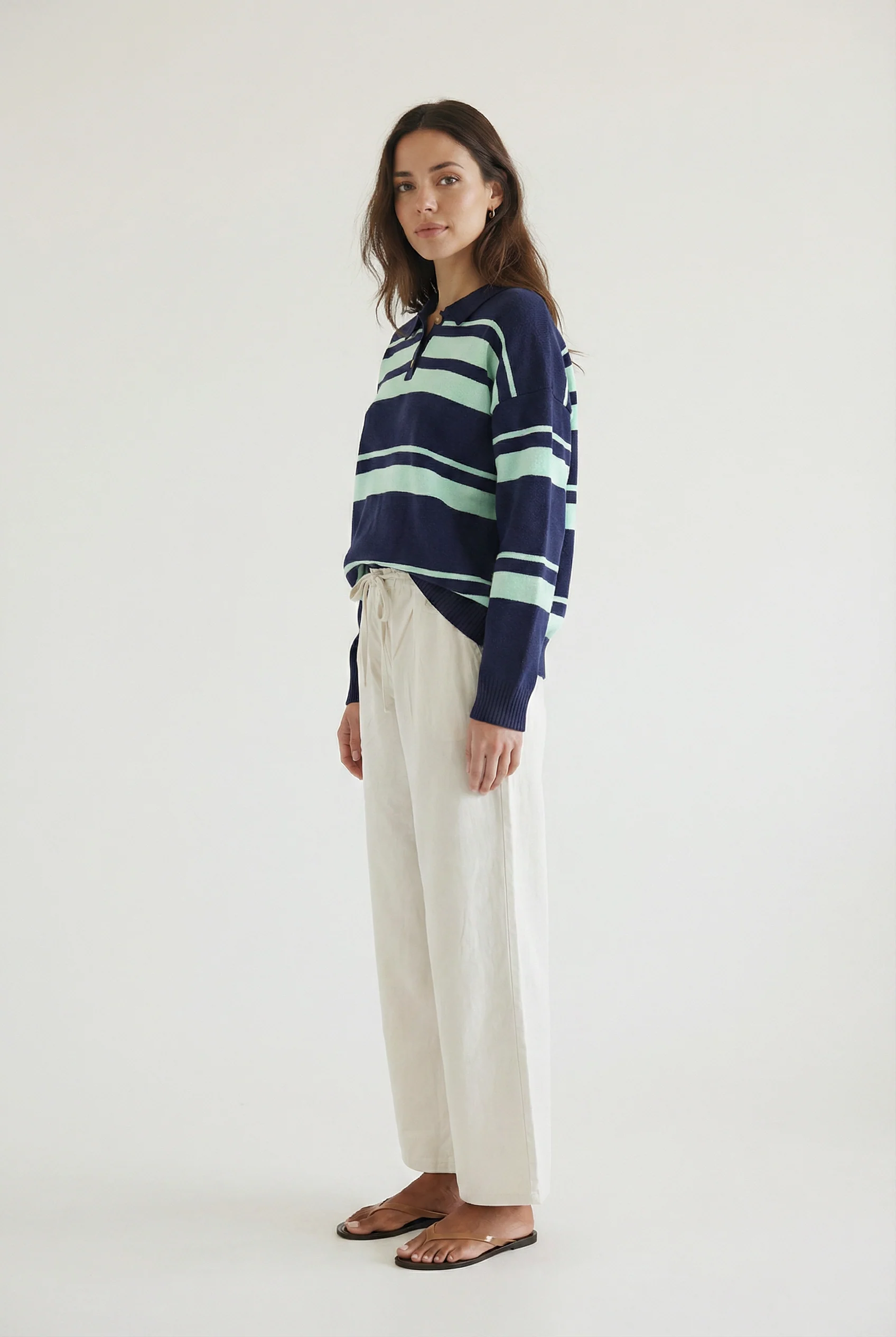 Bond St Stripe Polo Sweater - Image 7