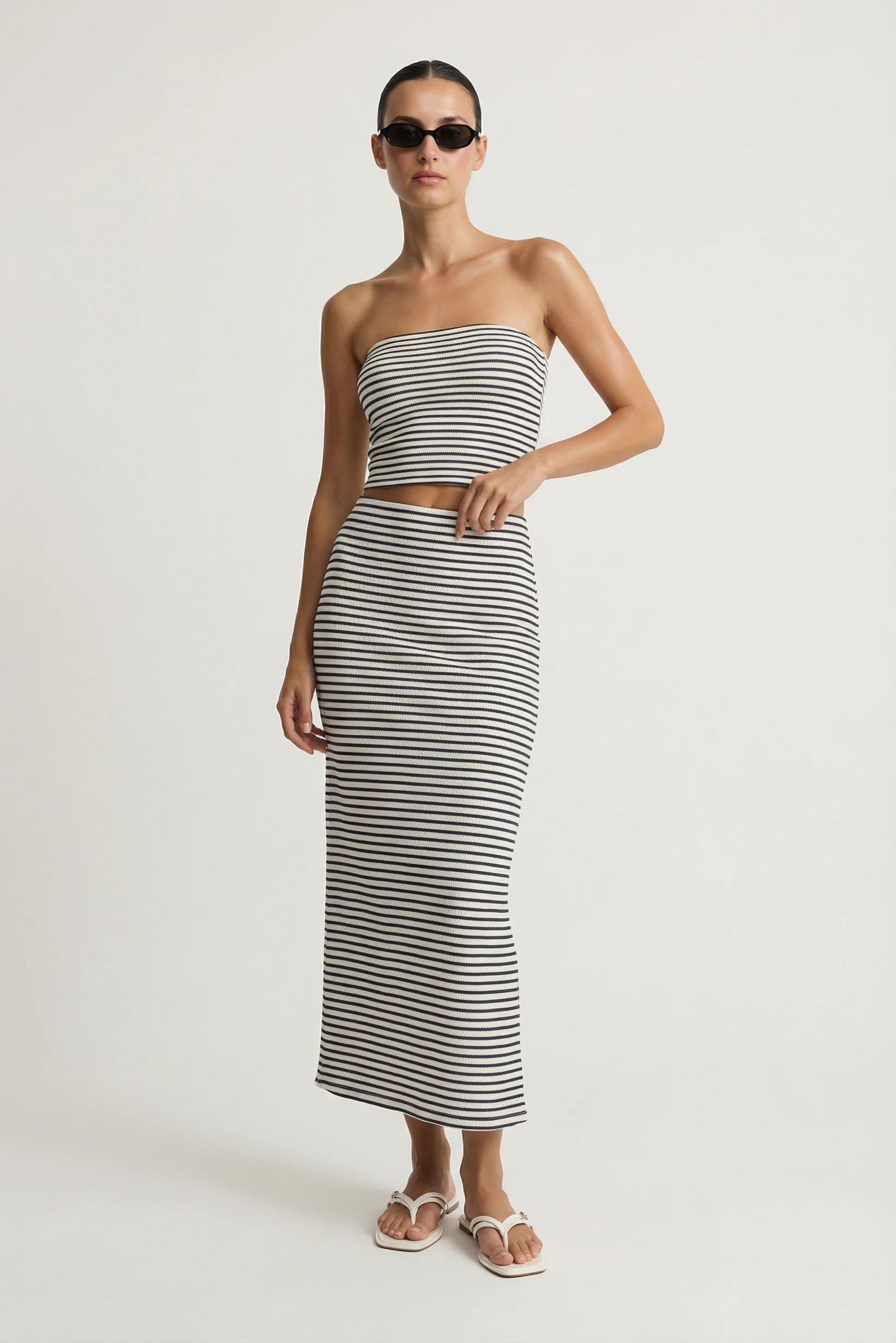 Caffari Stripe Tube Top - Image 2