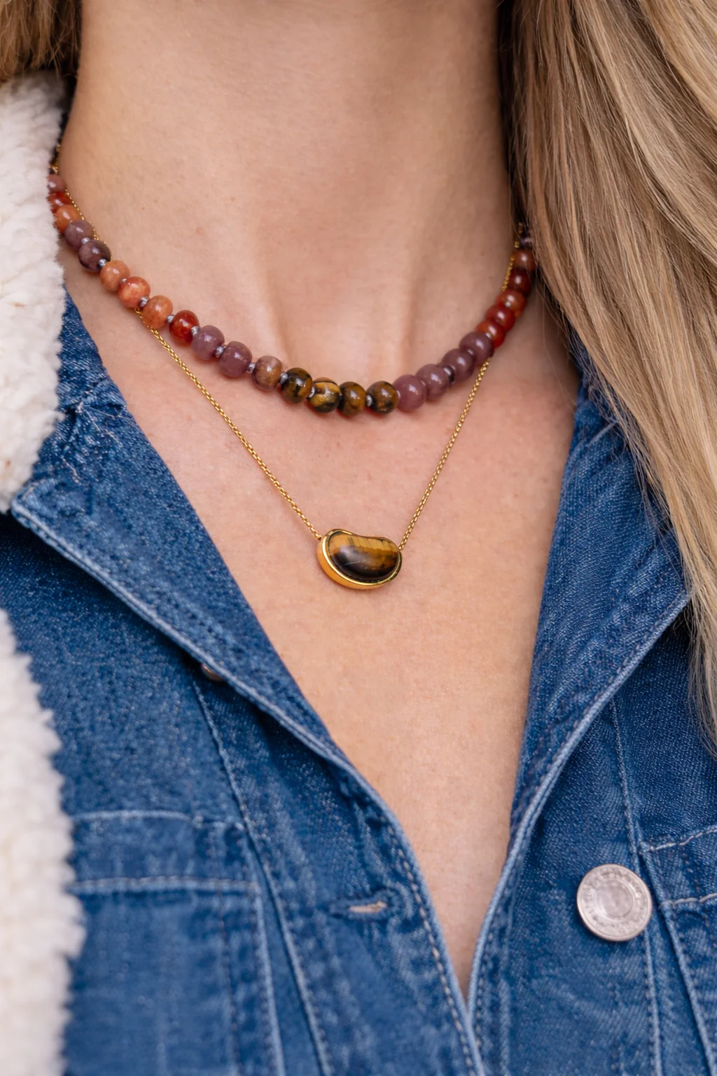 Cosmo Tiger Eye Pendant Necklace