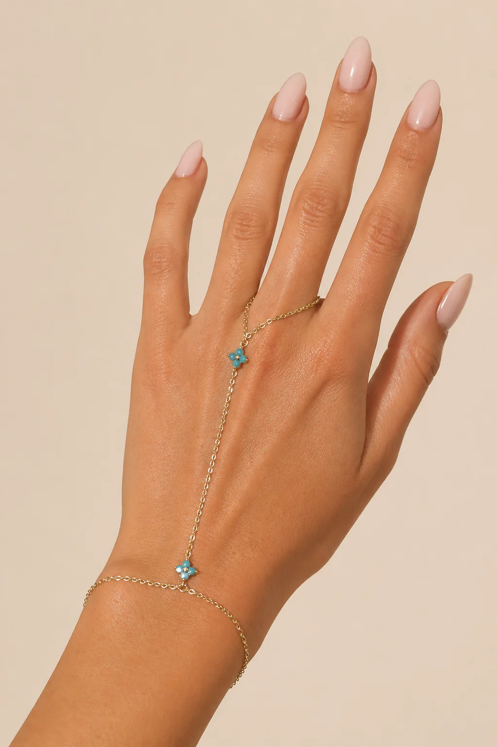 Cz Flower Hand Chain - Image 4