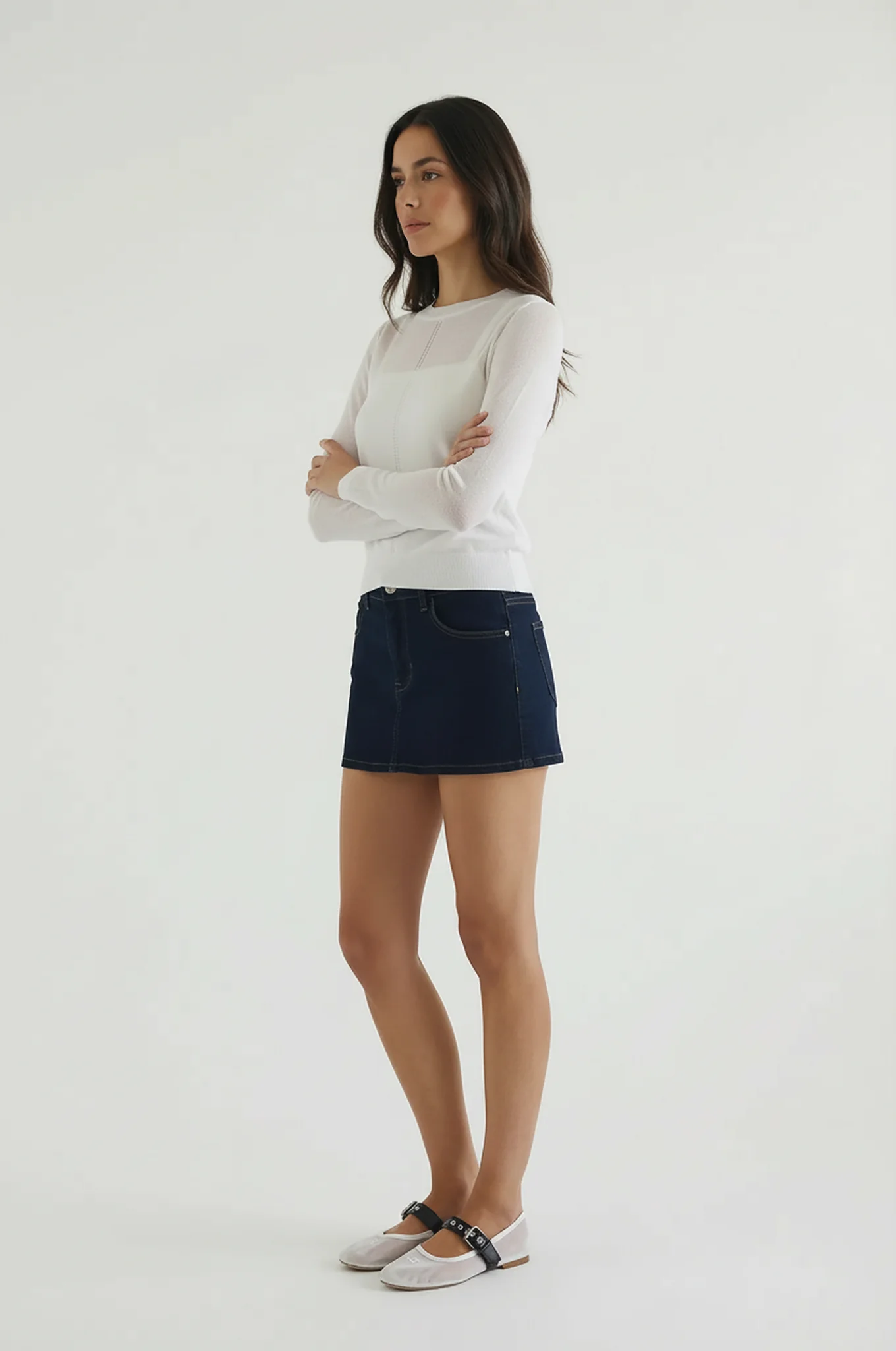Farrah Sheer Crew Neck Sweater - Image 4
