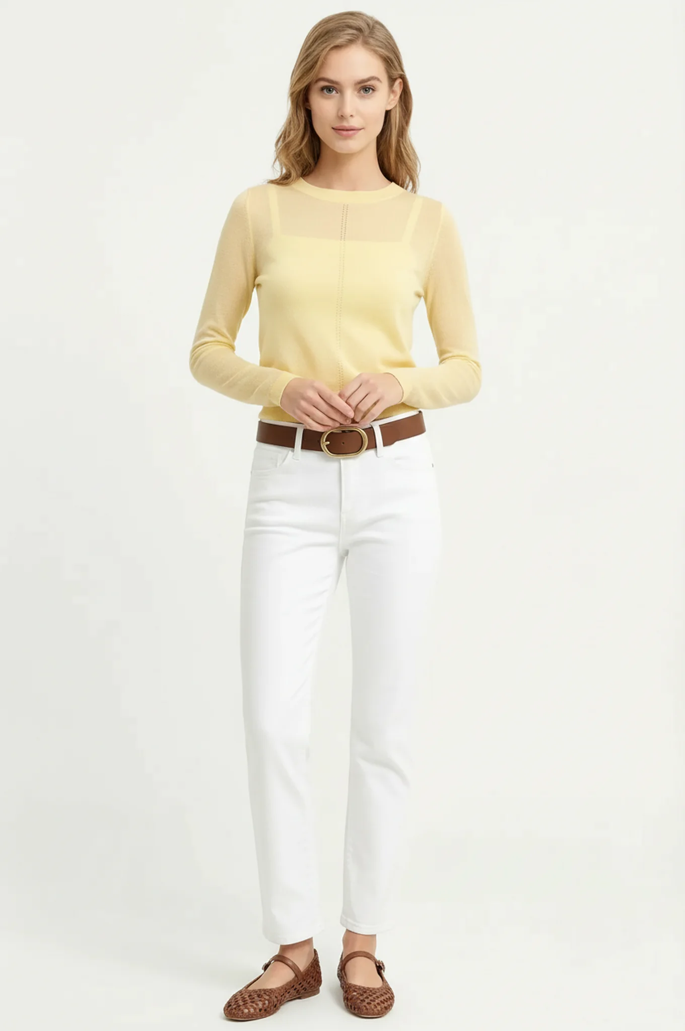 Farrah Sheer Crew Neck Sweater - Image 6