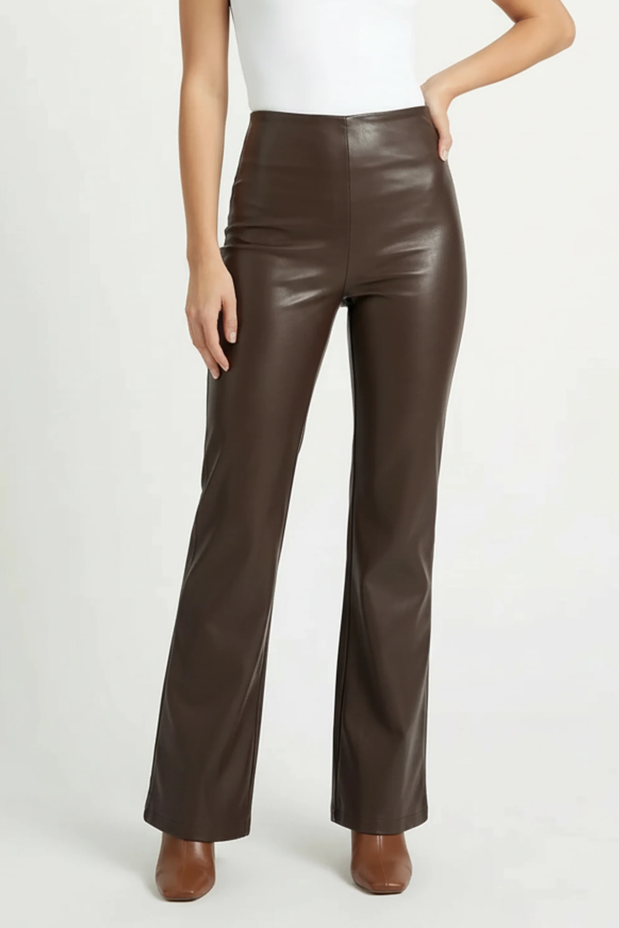 Faux Leather Wide Leg Pant - Image 5