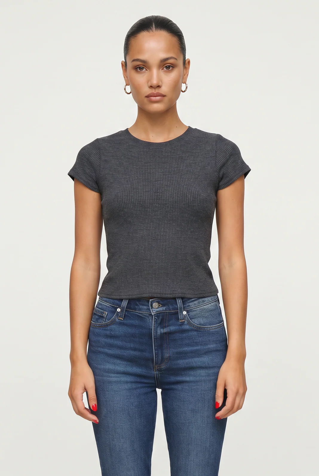 Gabby Sweater Rib Short Sleeve - Image 5