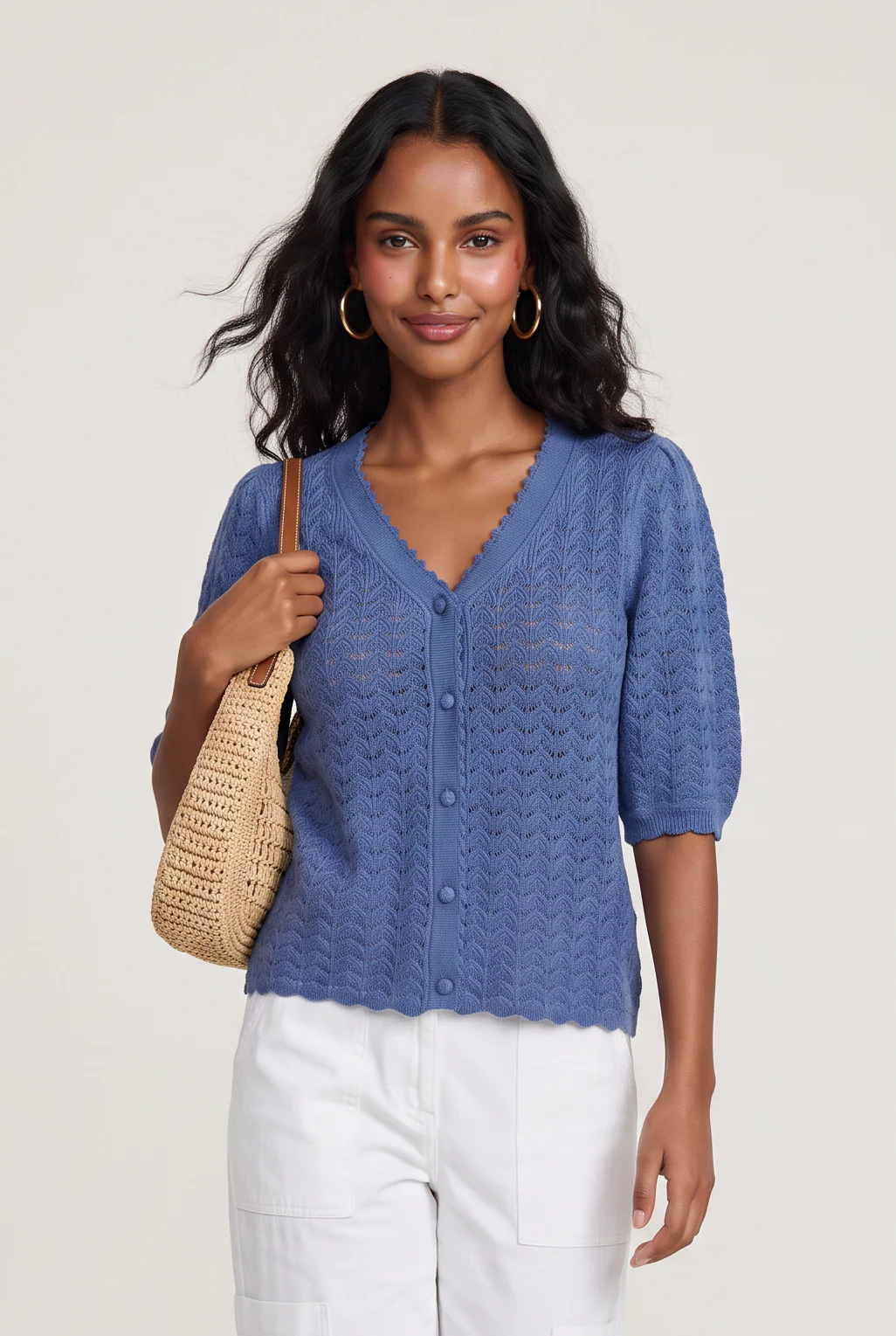 Hayes S/s Wave Stitch Sweater - Image 5