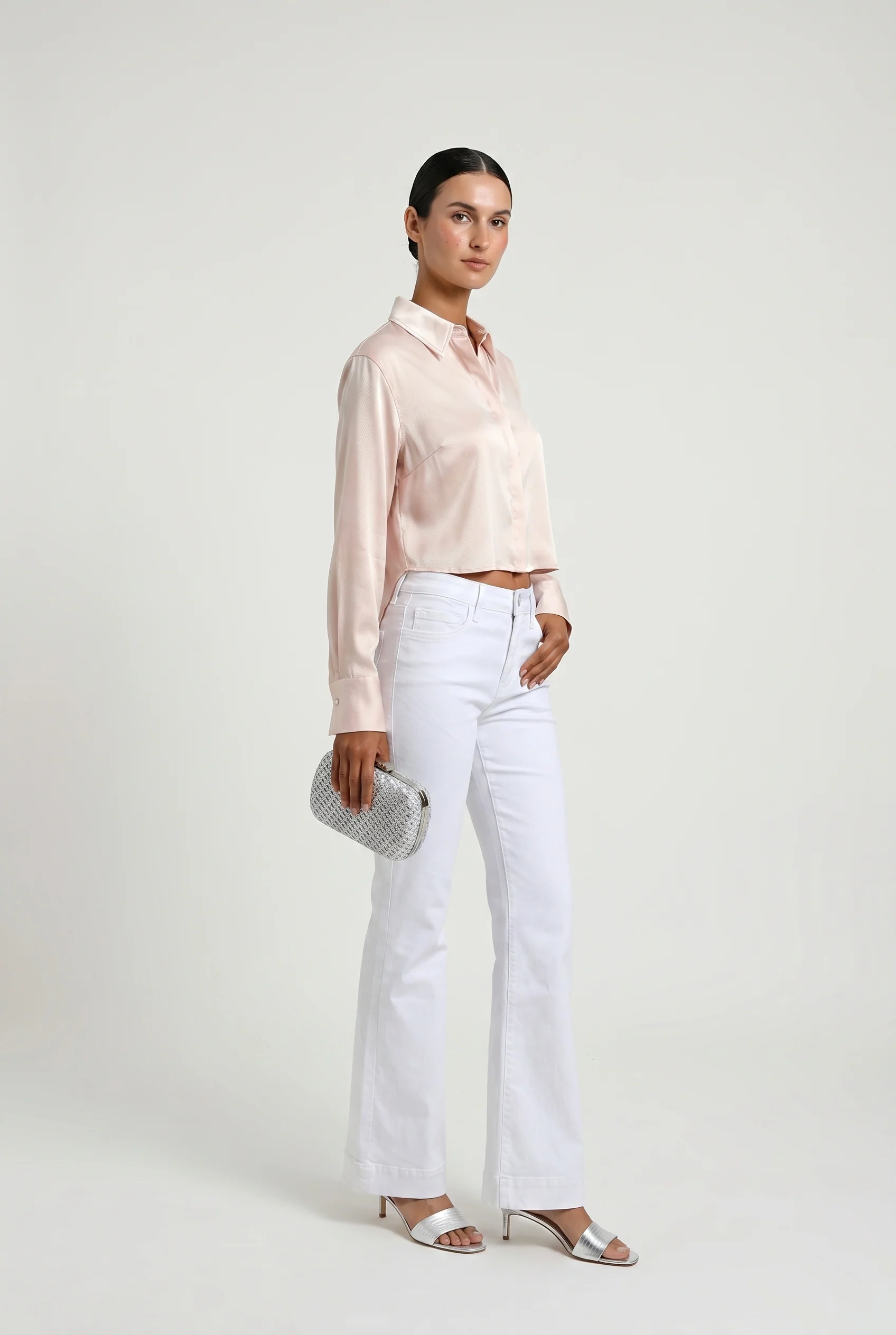 High Low Satin Shirt - Image 3