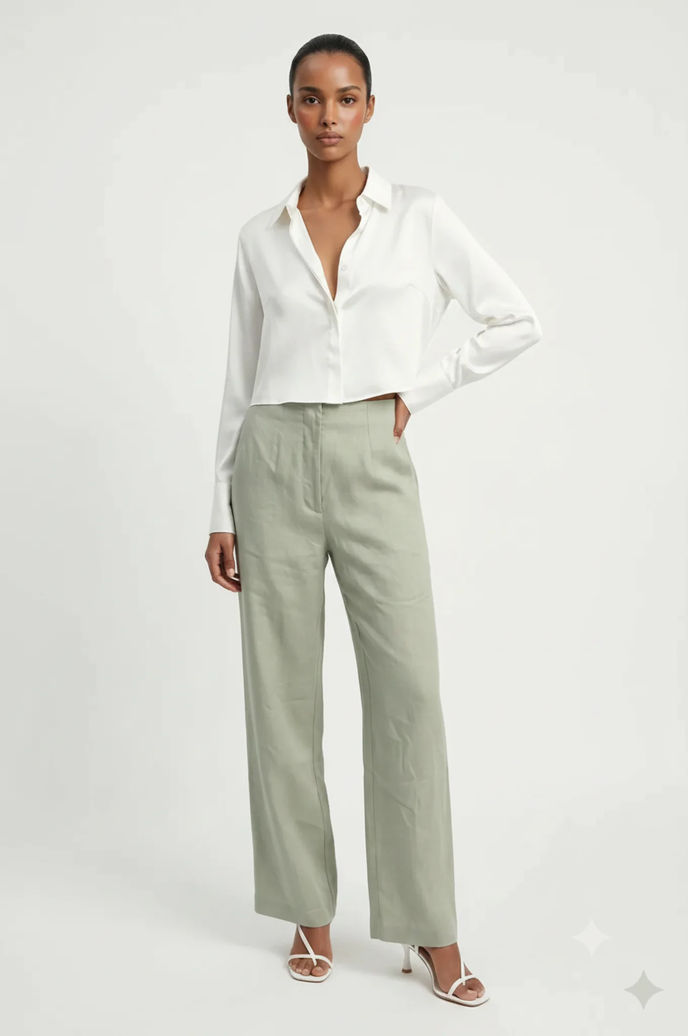 High Low Satin Shirt - Image 6