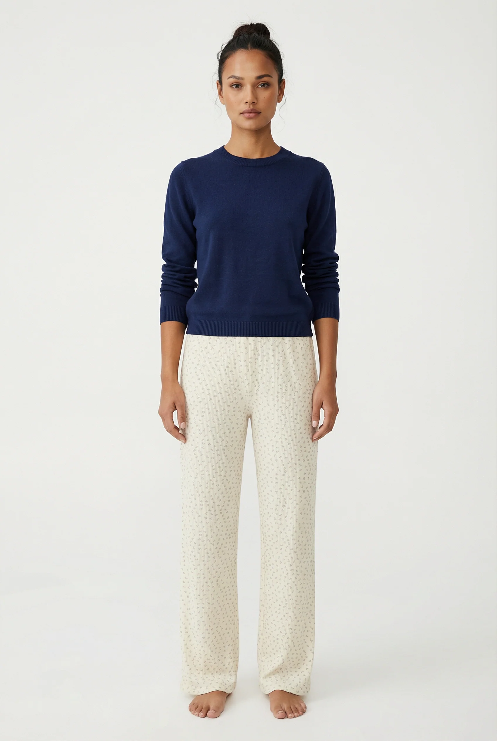 Jayme Ditsy Floral Ribbed Pant - Image 2
