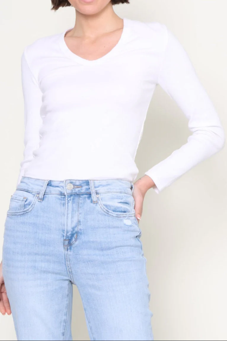 Kitt Blondie Long Sleeve V Neck - Image 4