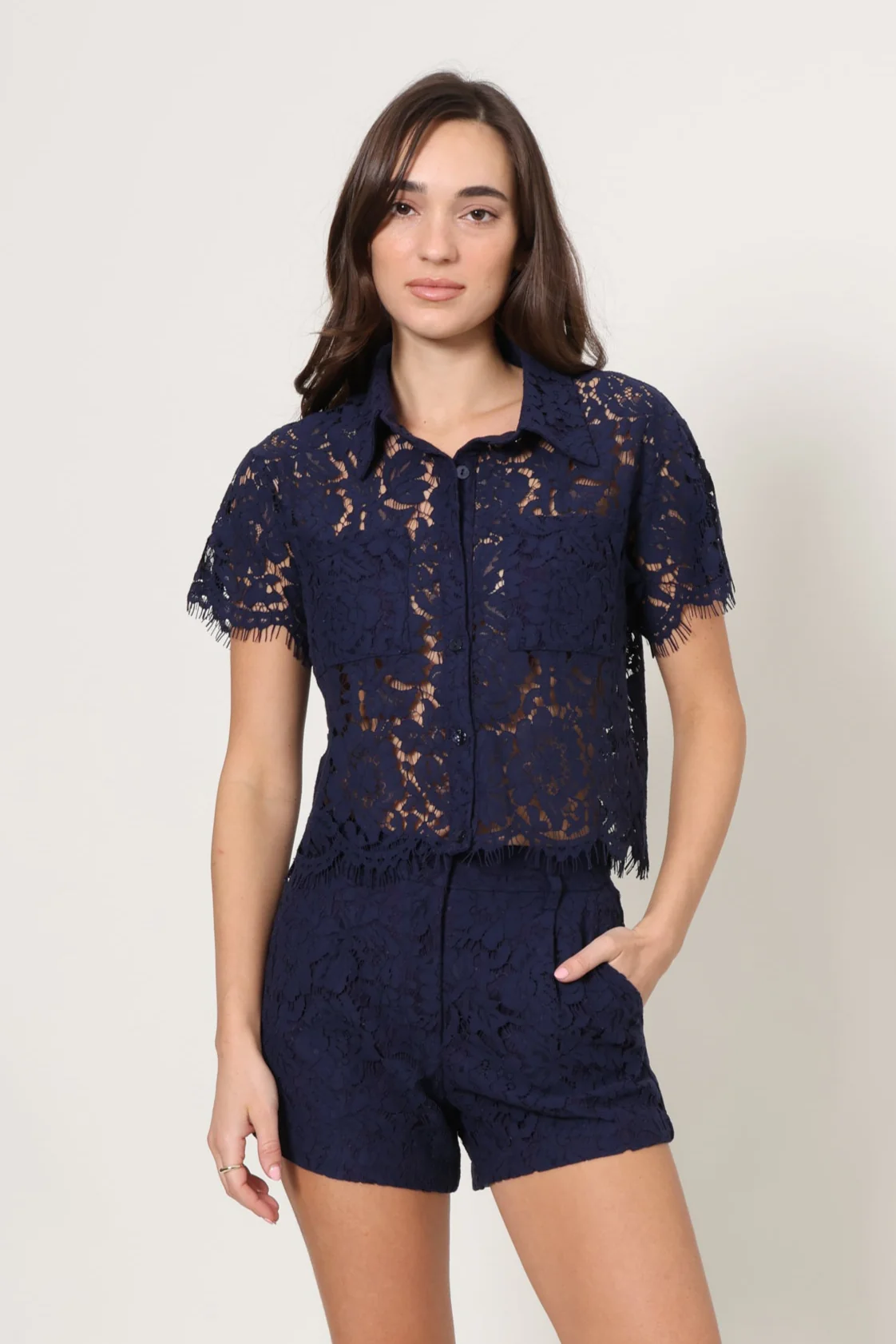 Lizzie Lace Short Sleeve Top - Image 13