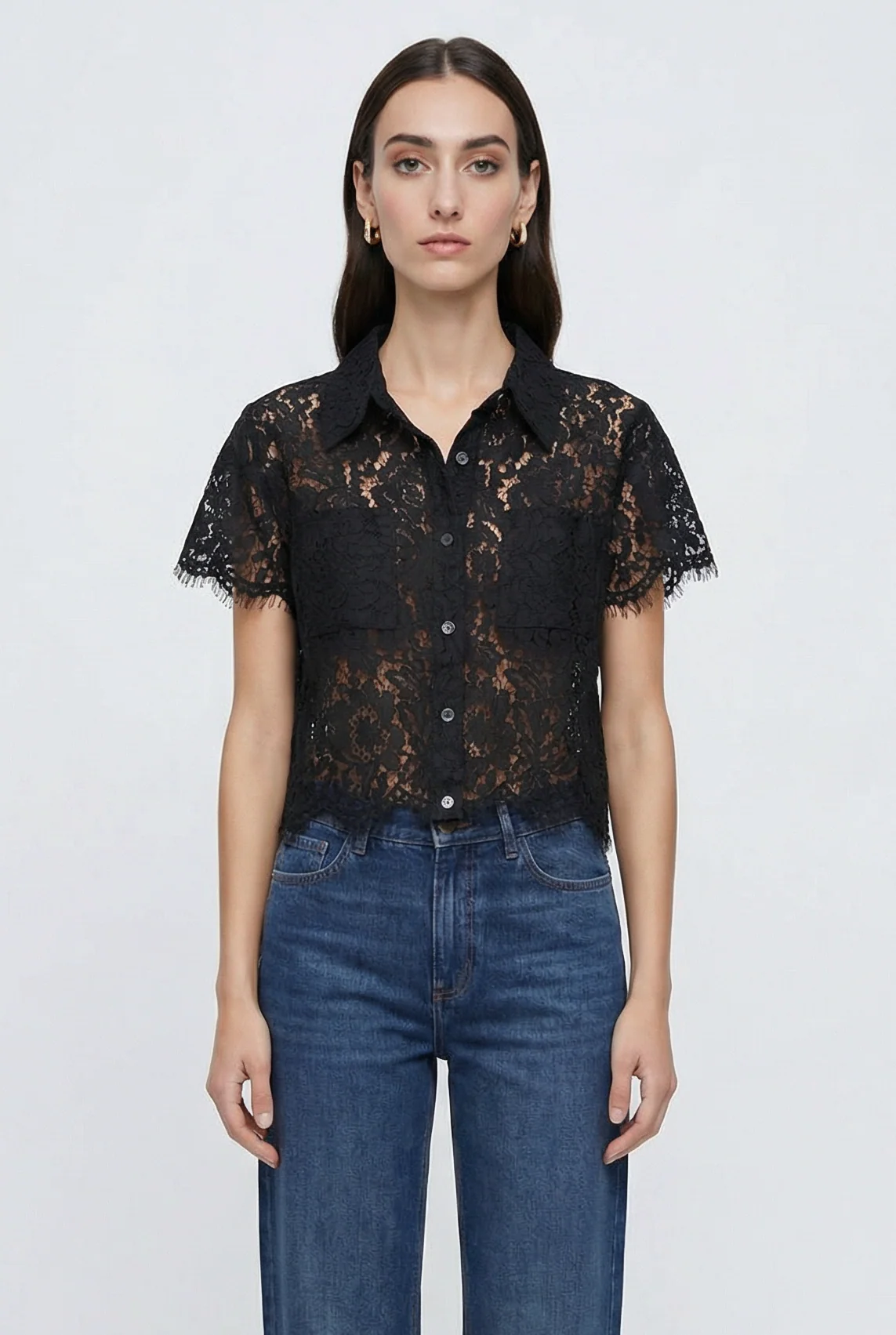 Lizzie Lace Short Sleeve Top - Image 9