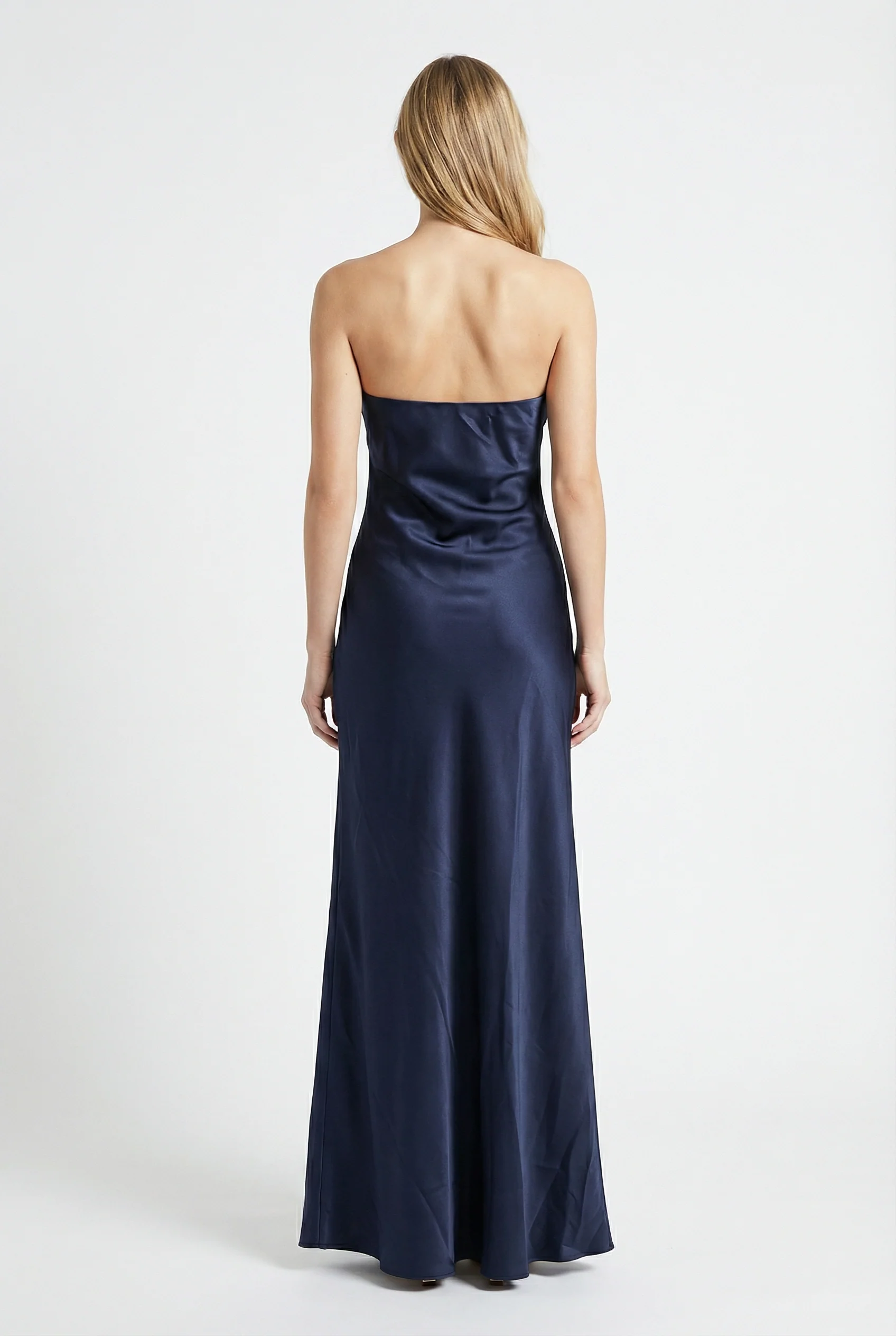 Landon Strapless Satin Dress - Image 4