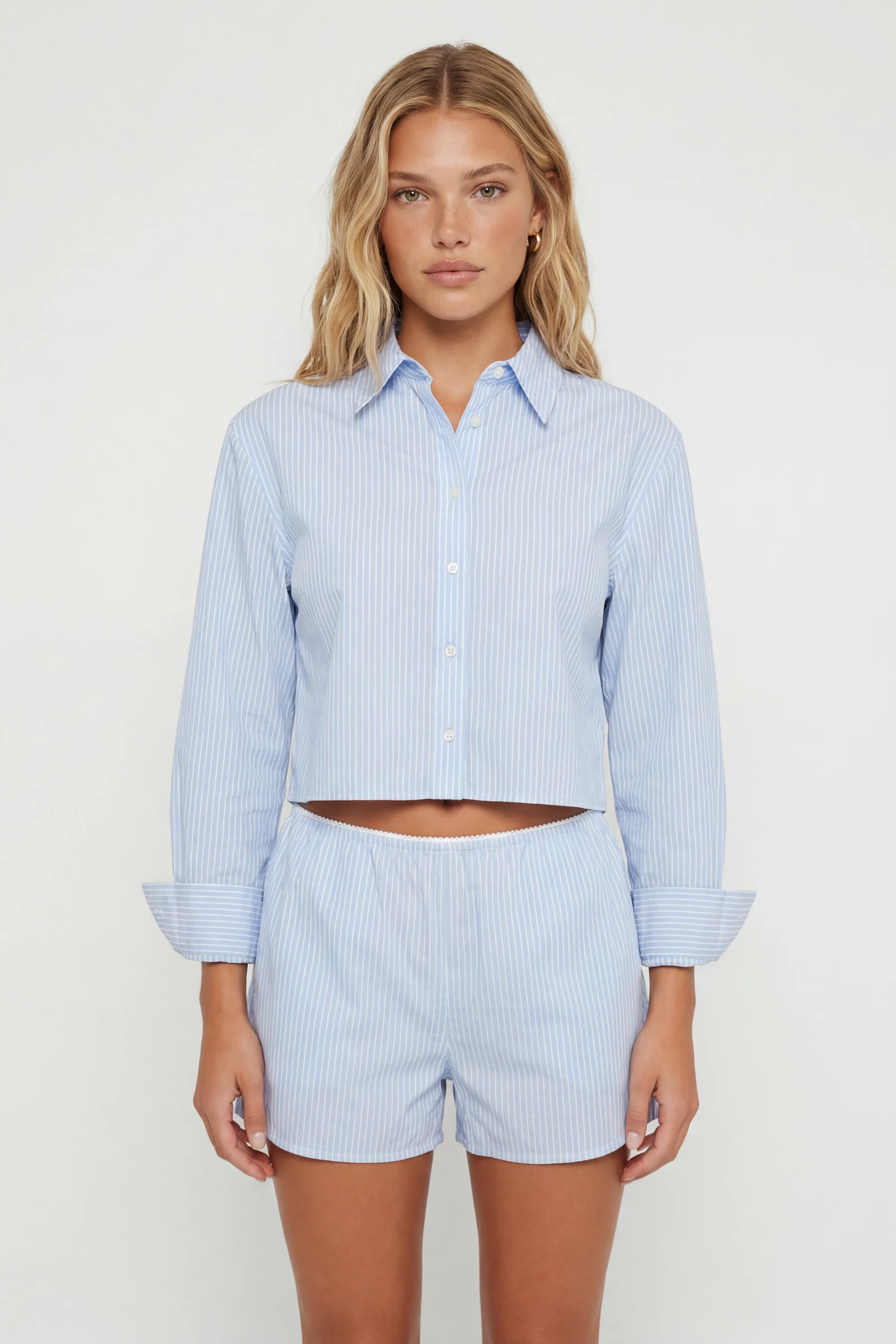 Leni Cotton Stripe Button Down