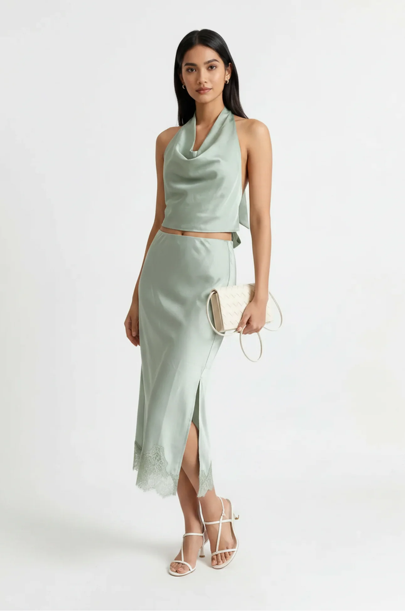 Luna Lace Trim Slip Skirt - Image 3