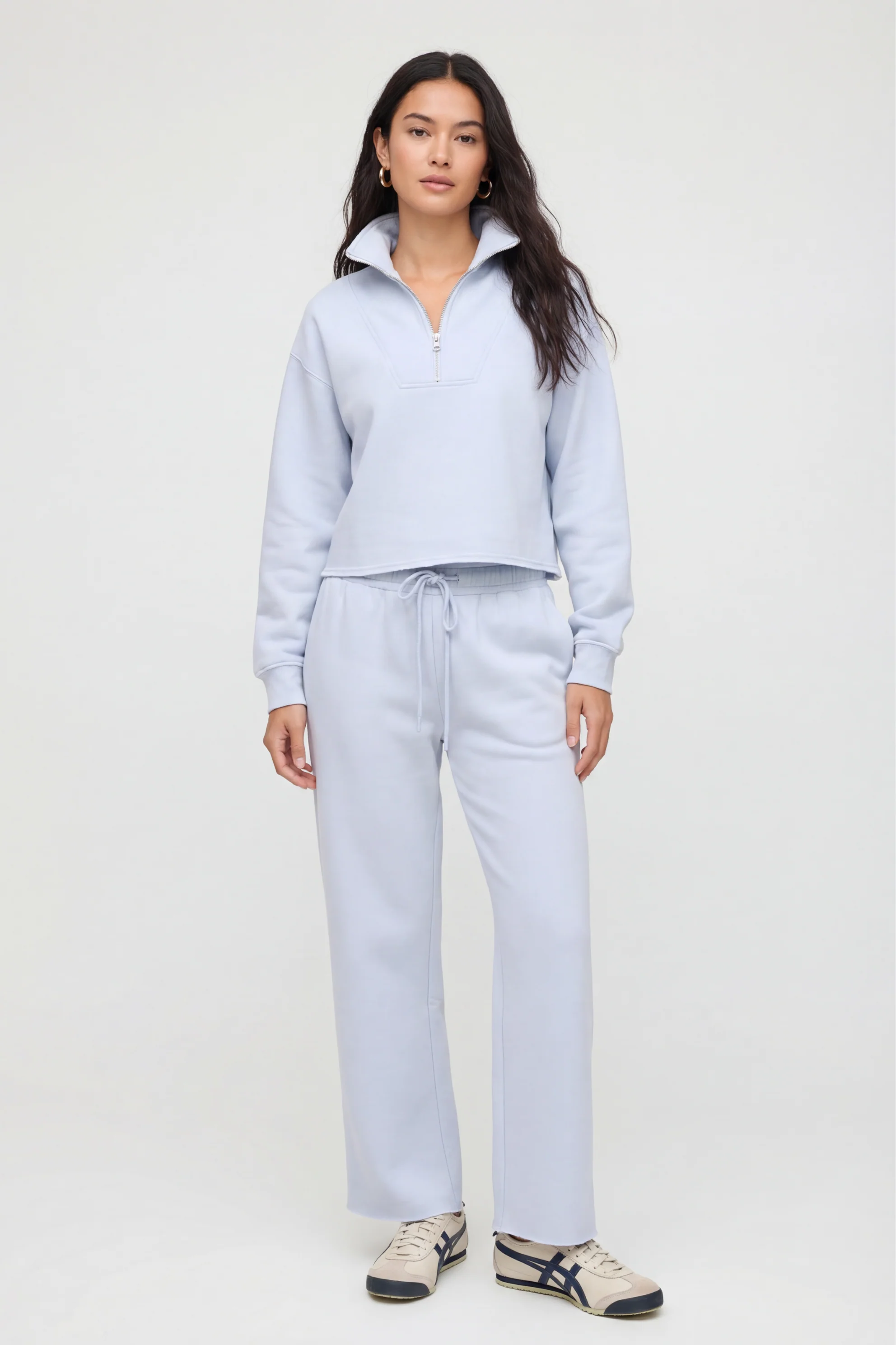 Luxe Raw Edge Zip Sweatshirt - Image 14