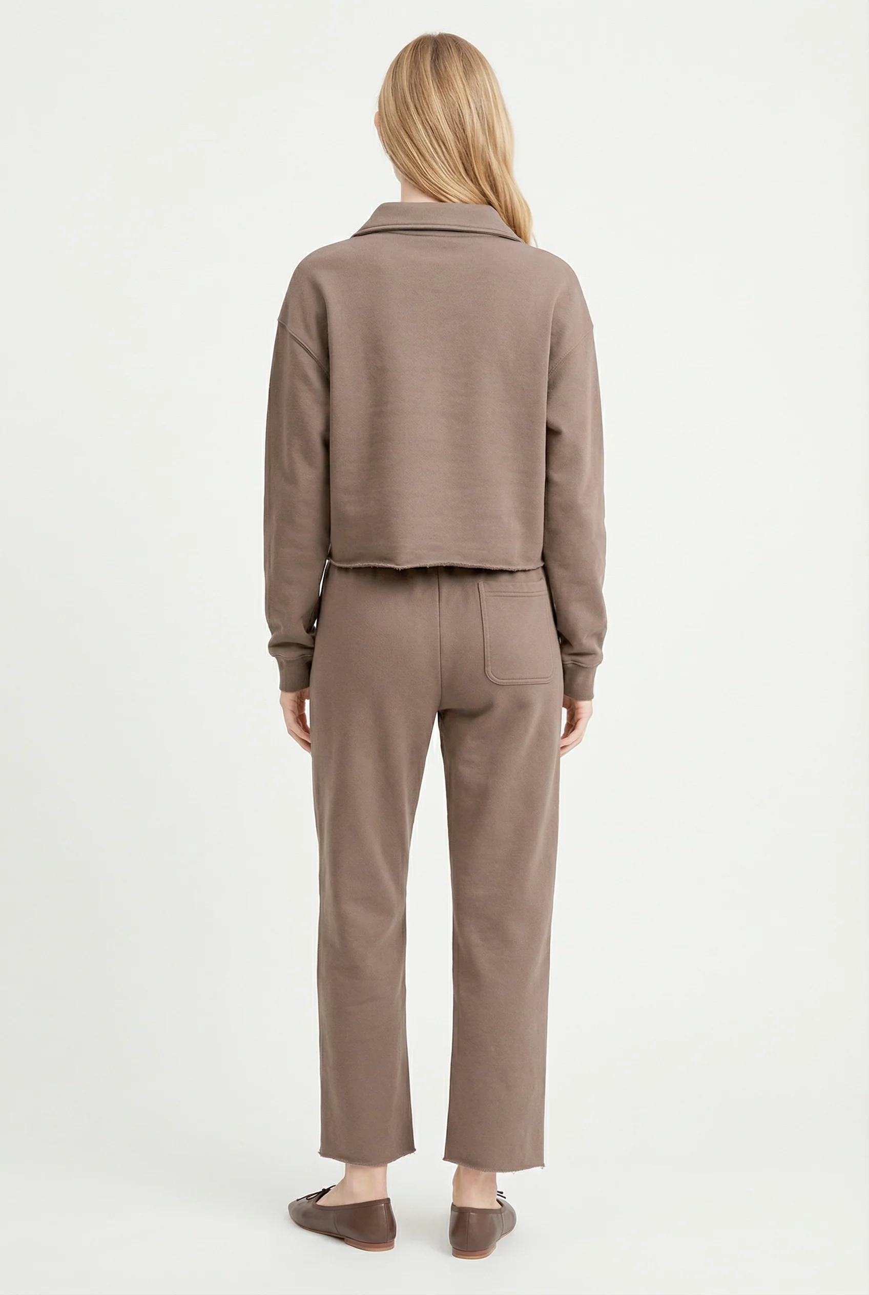 Luxe Raw Edge Zip Sweatshirt - Image 4