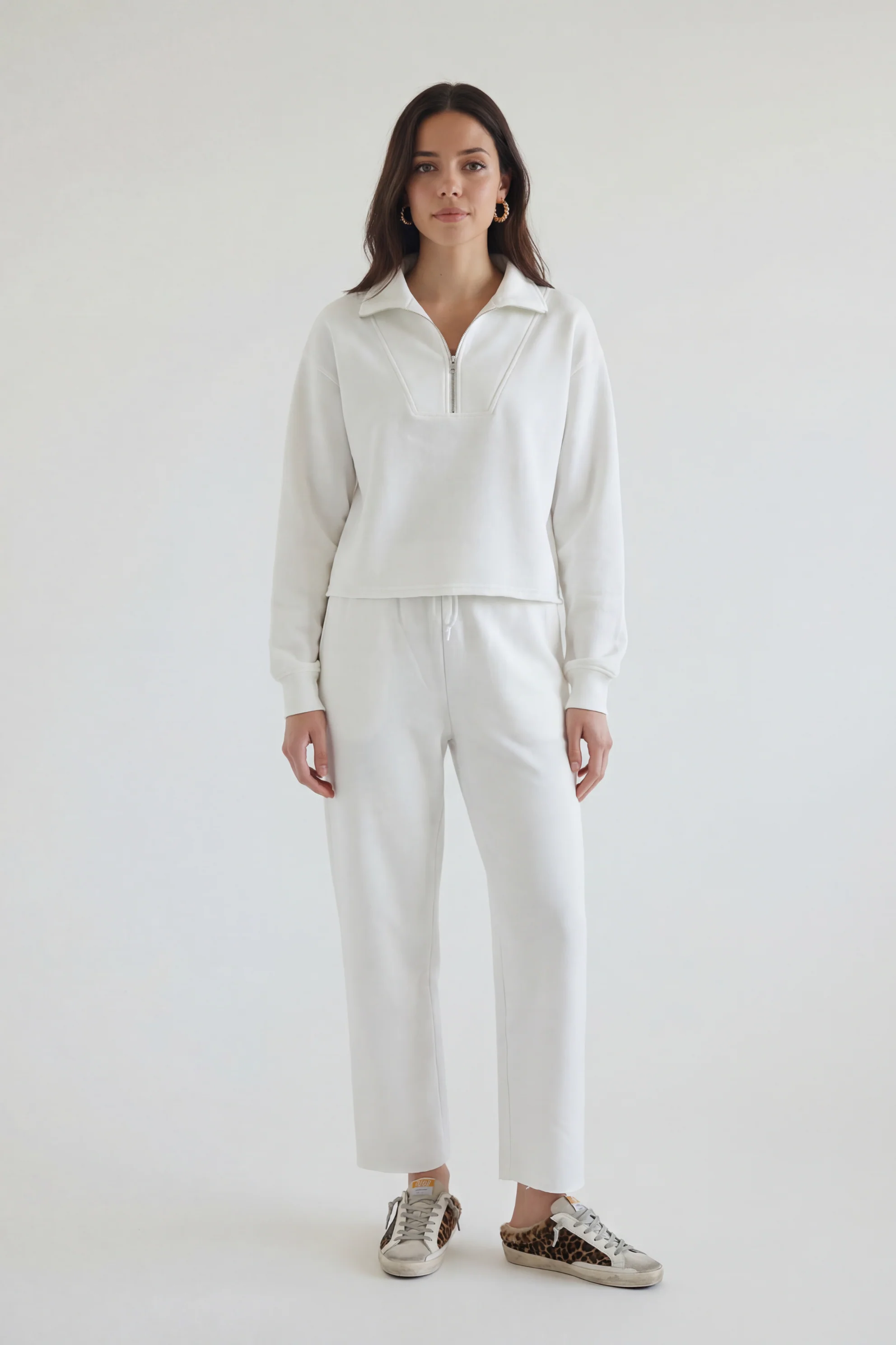 Luxe Raw Edge Zip Sweatshirt - Image 6