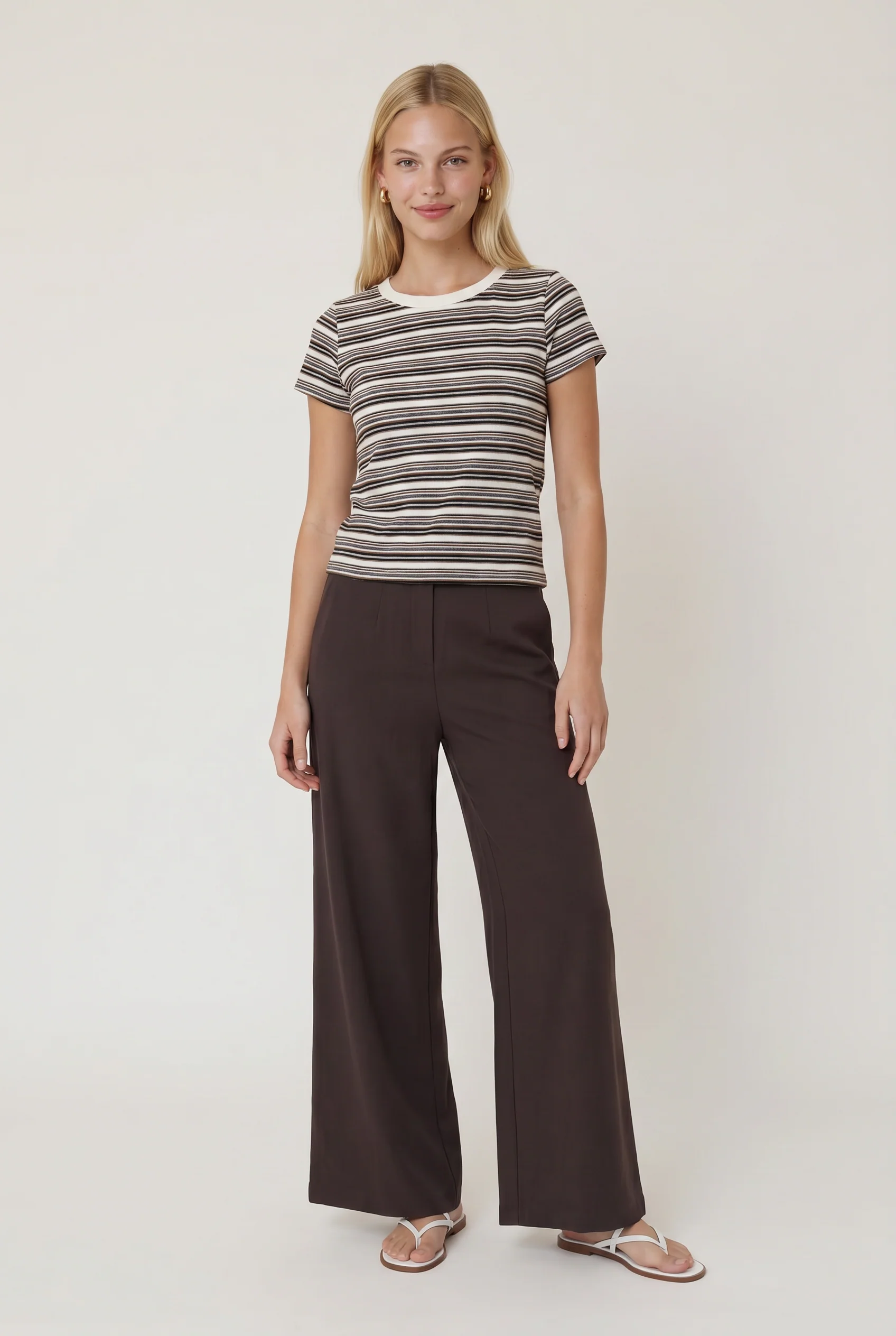 No Notes Short Sleeve Striped Tee - Image 2