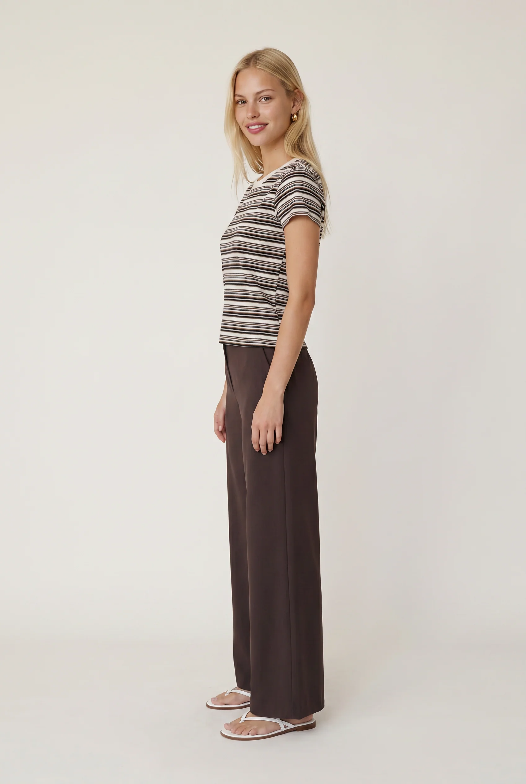 No Notes Short Sleeve Striped Tee - Image 3