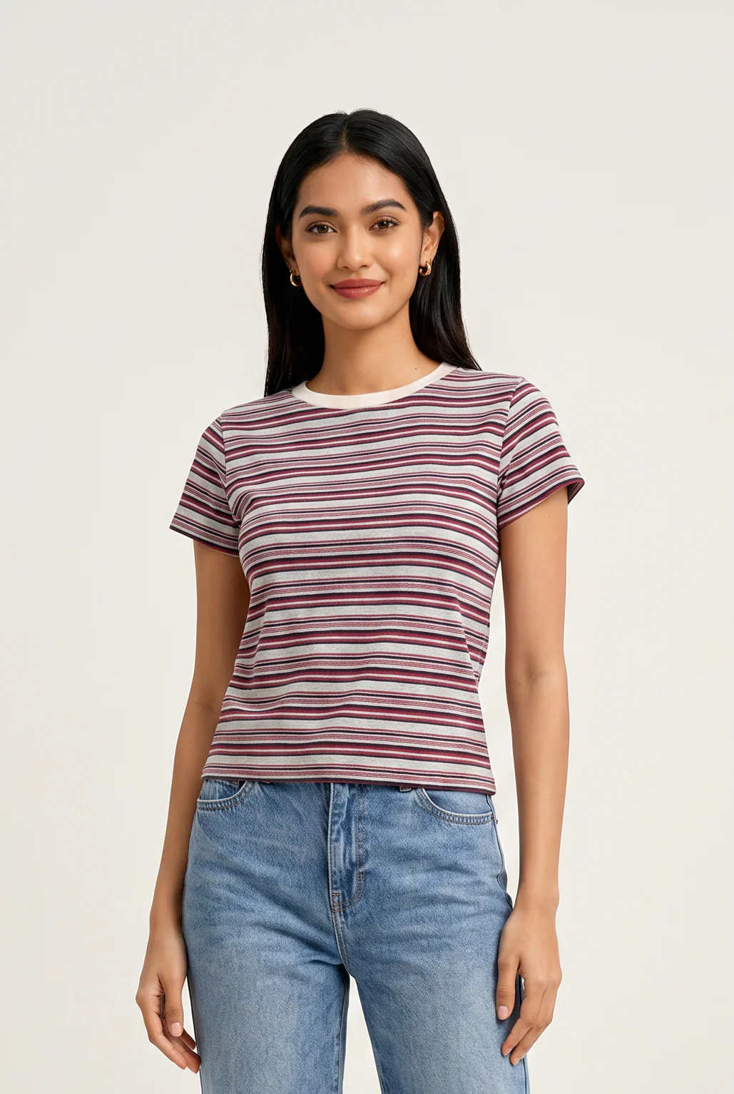 No Notes Short Sleeve Striped Tee - Image 5