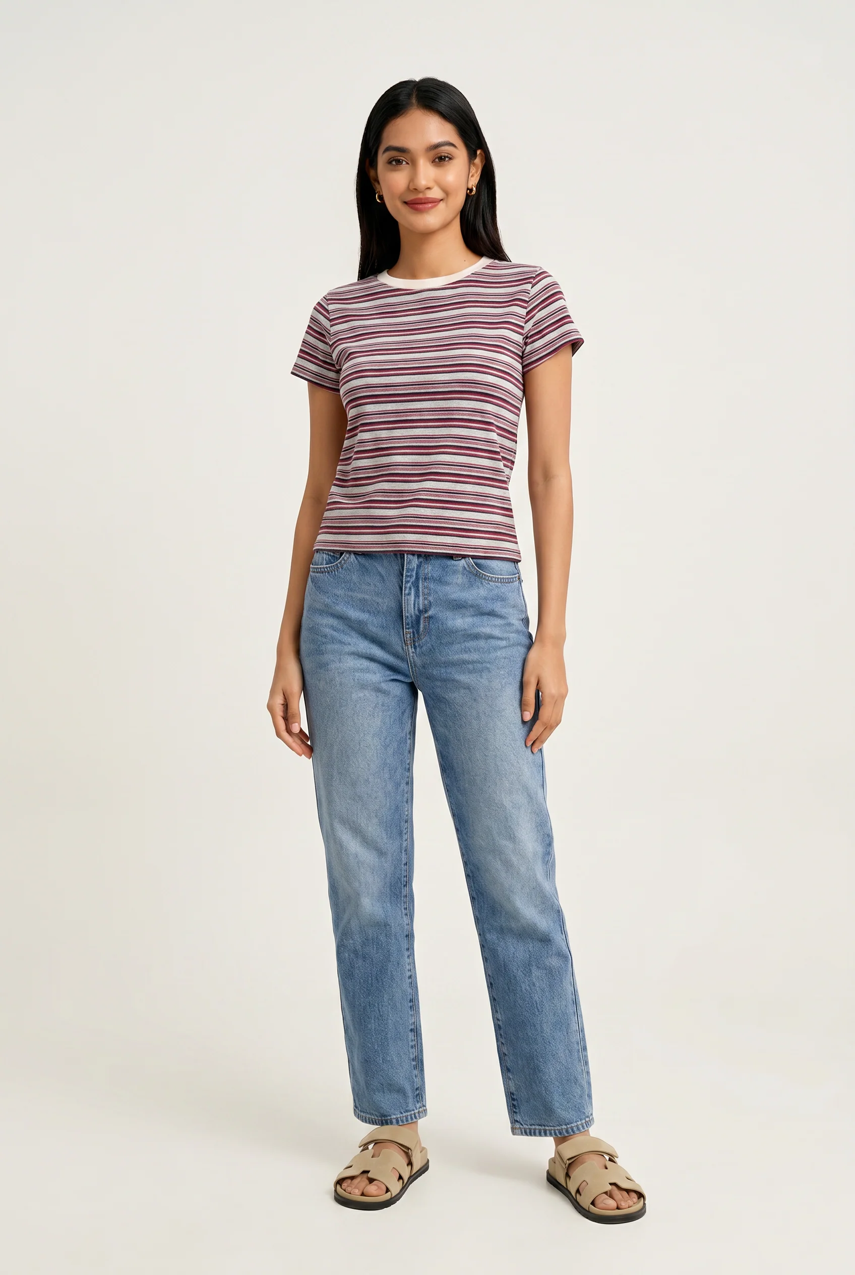No Notes Short Sleeve Striped Tee - Image 6