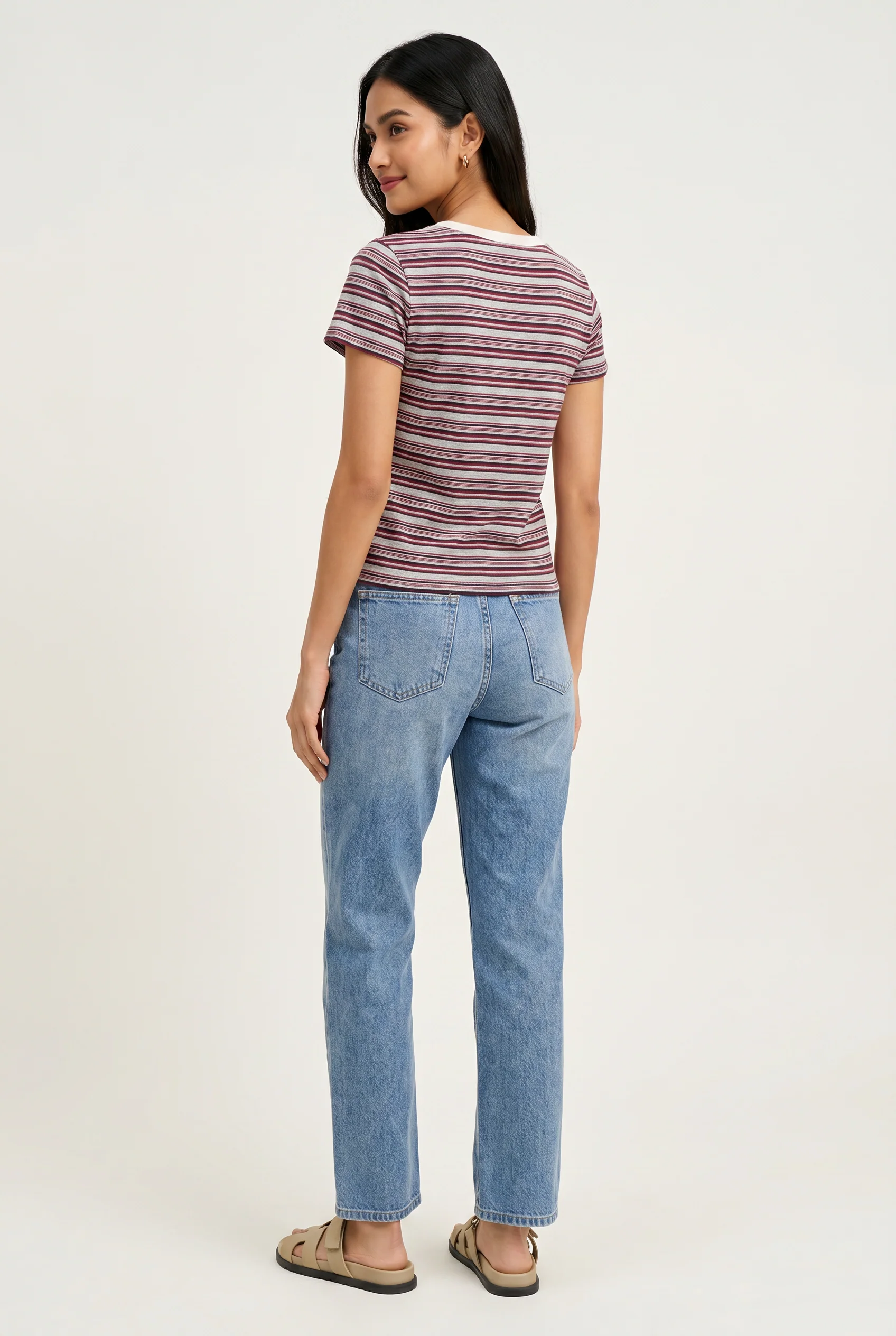 No Notes Short Sleeve Striped Tee - Image 8