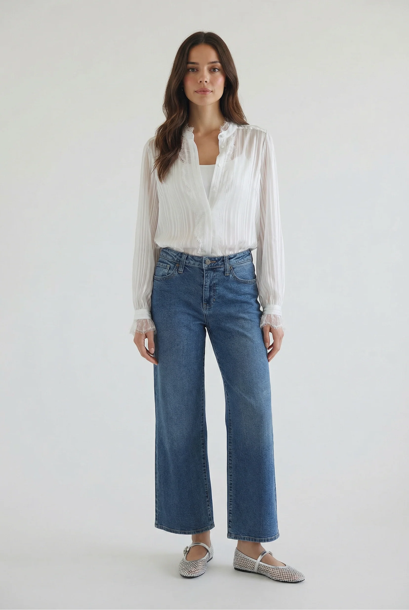 Pamela Satin Stripe Top - Image 2