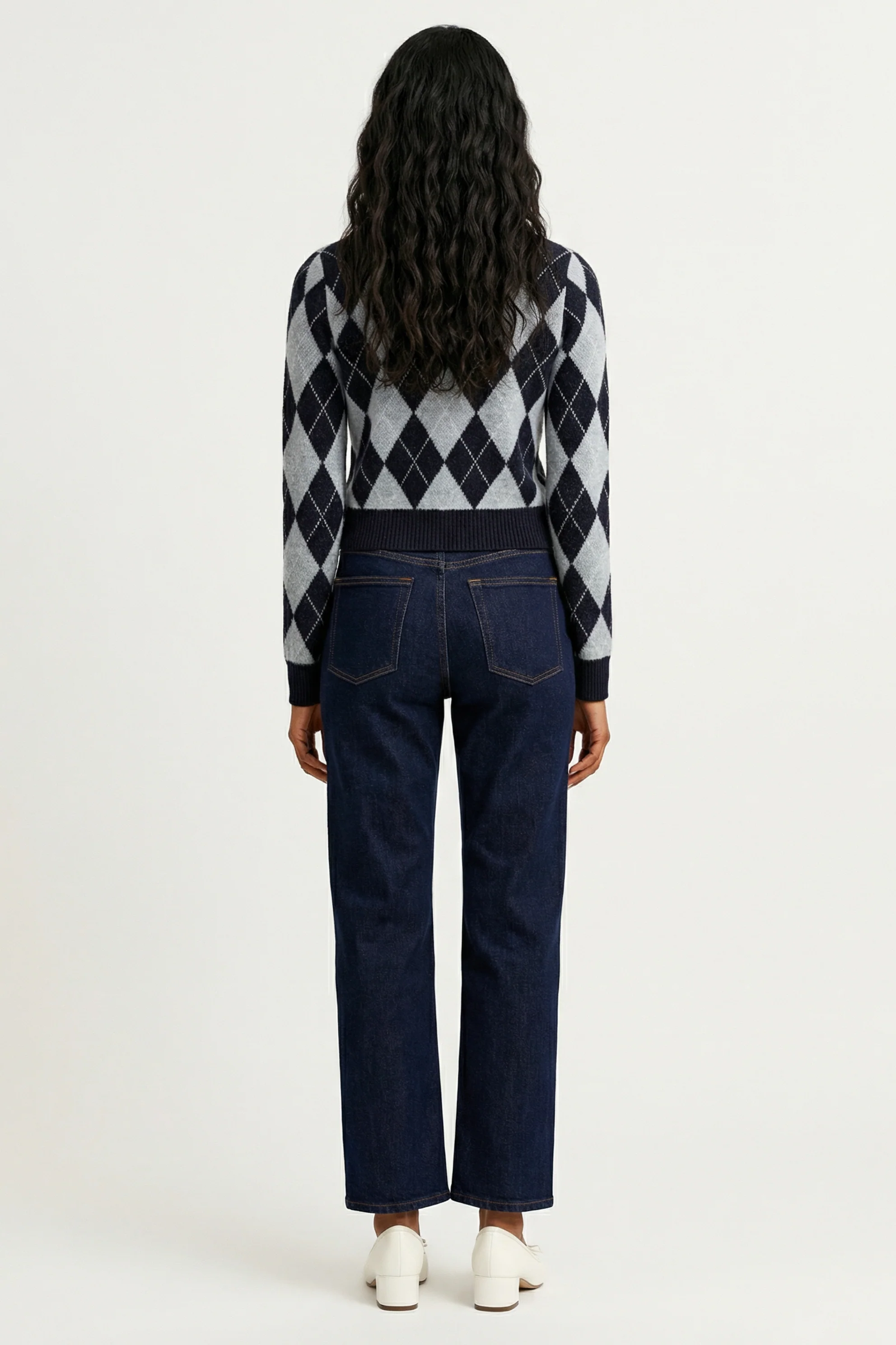 Periwinter Argyle Cardigan - Image 4