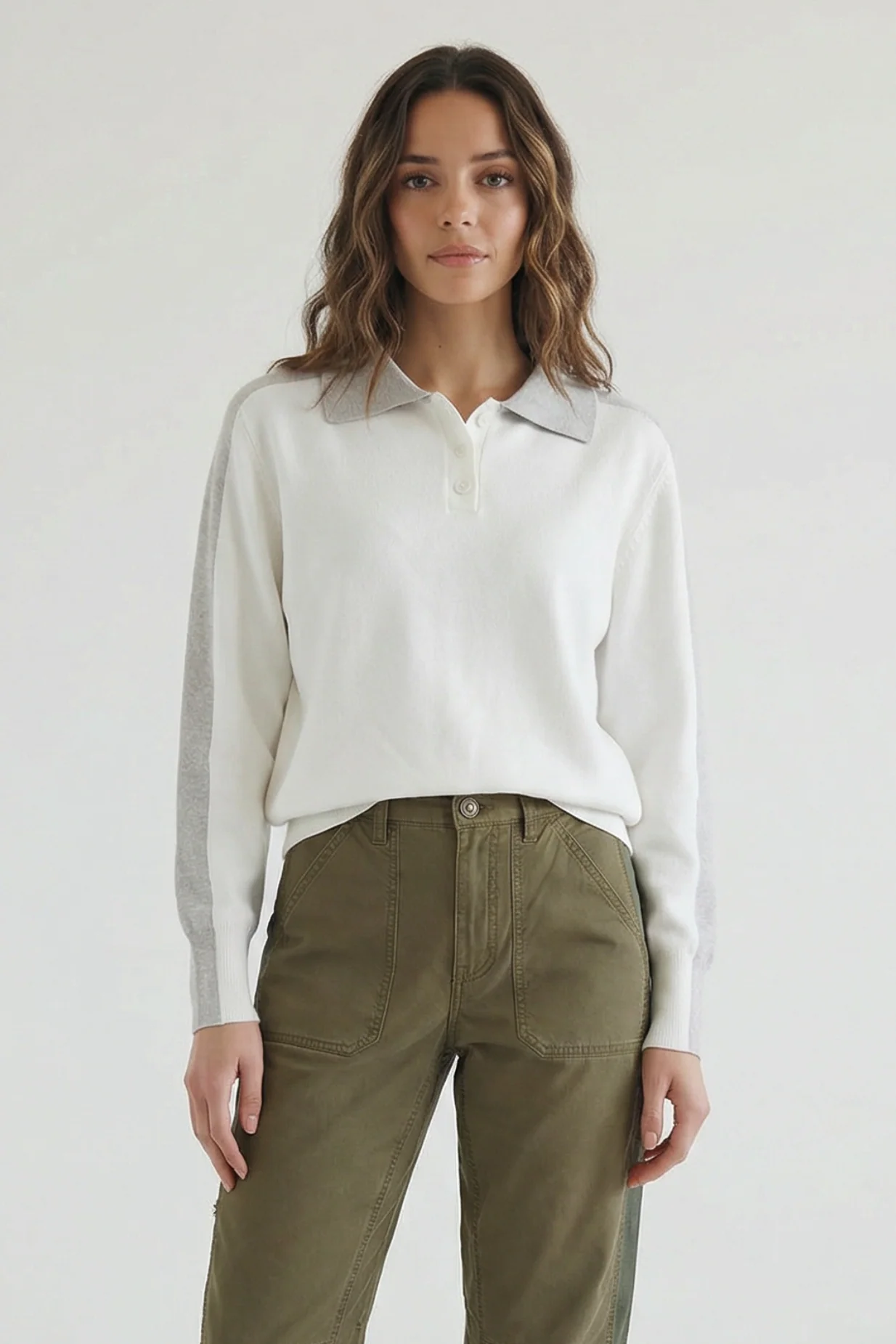 Racer Stripe Polo Sweater - Image 5