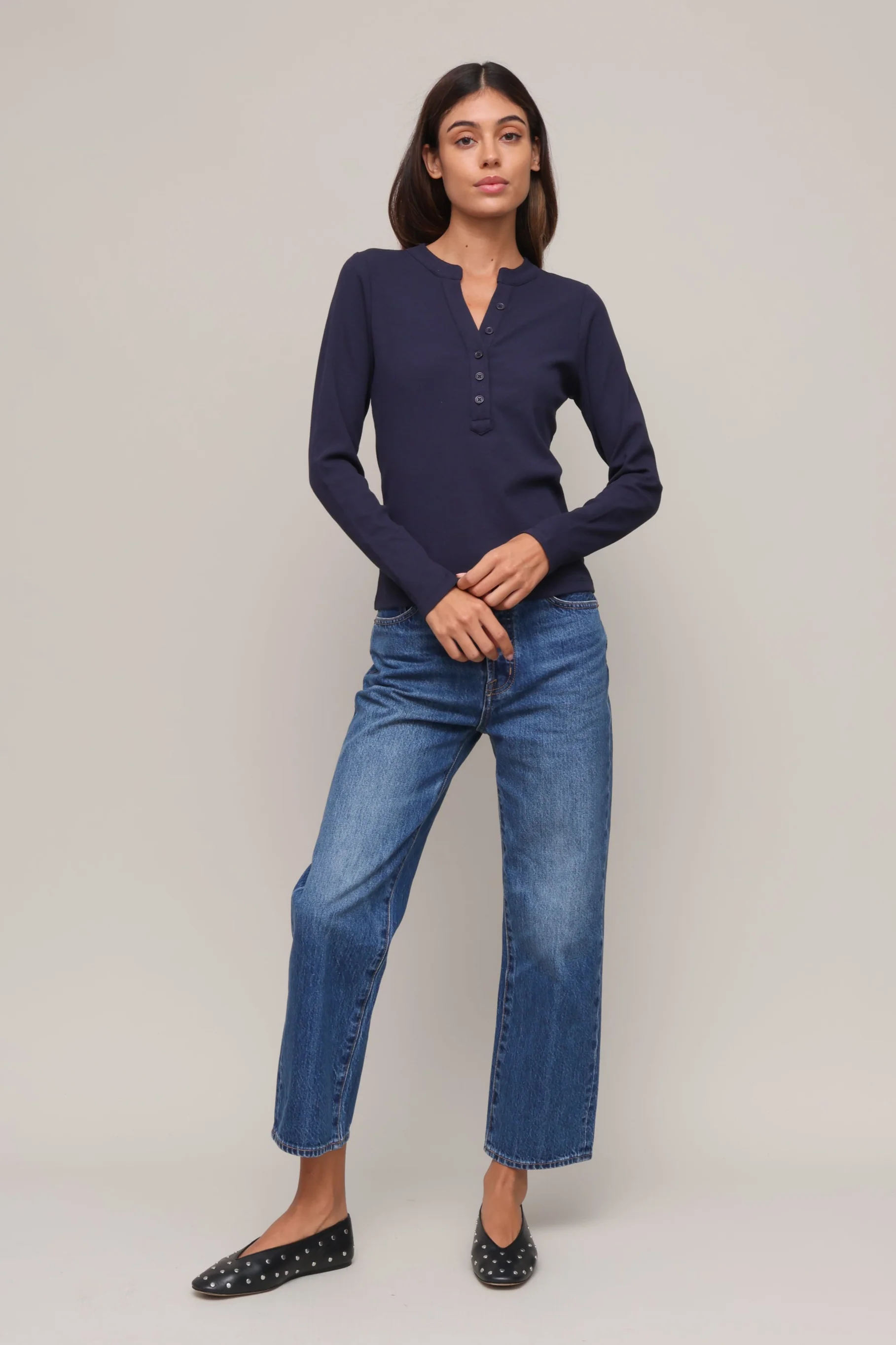 Rowan Ribbed Long Sleeve Henley - Image 7