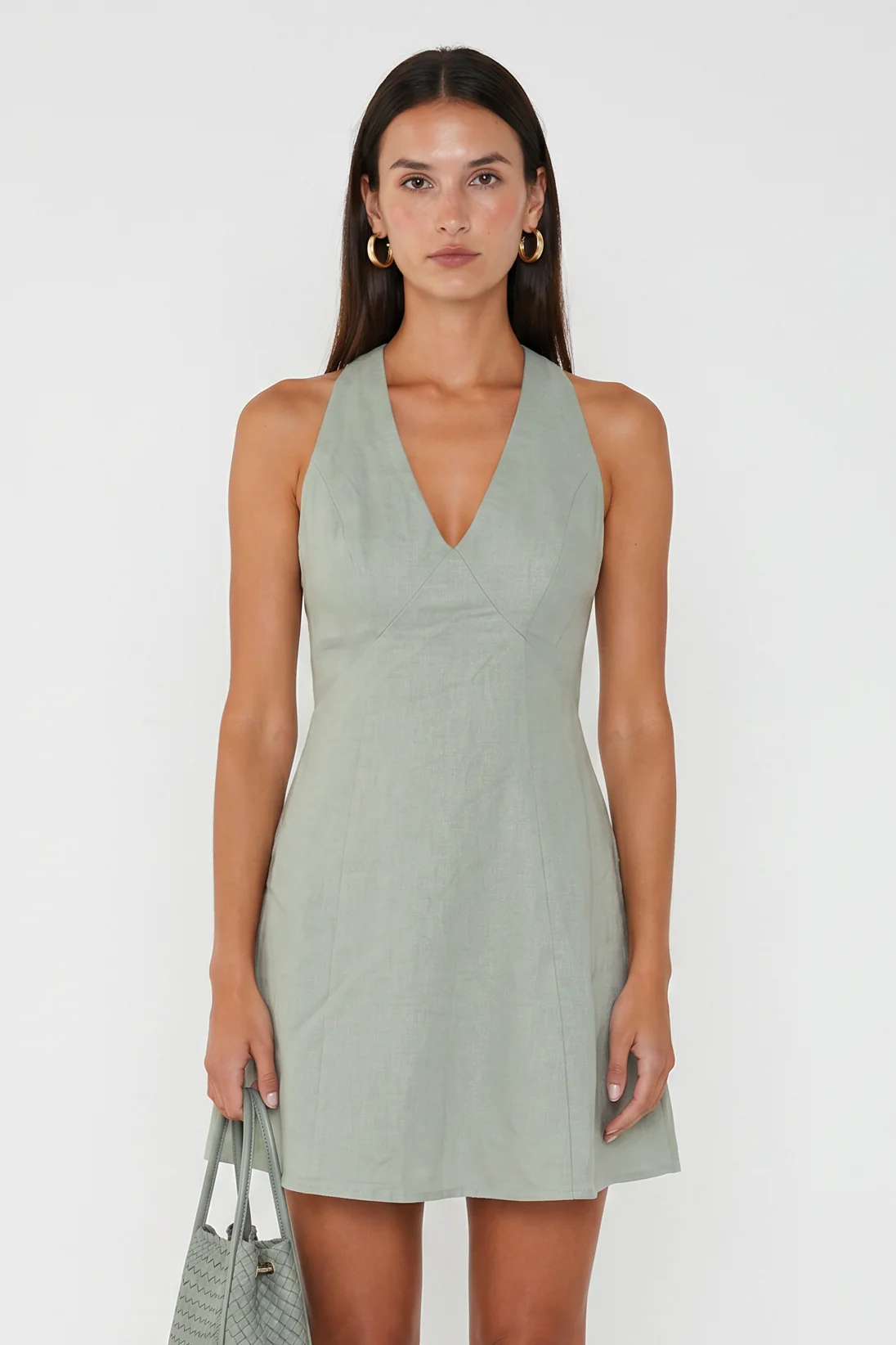 Seabreeze Linen V Neck Dress - Image 2