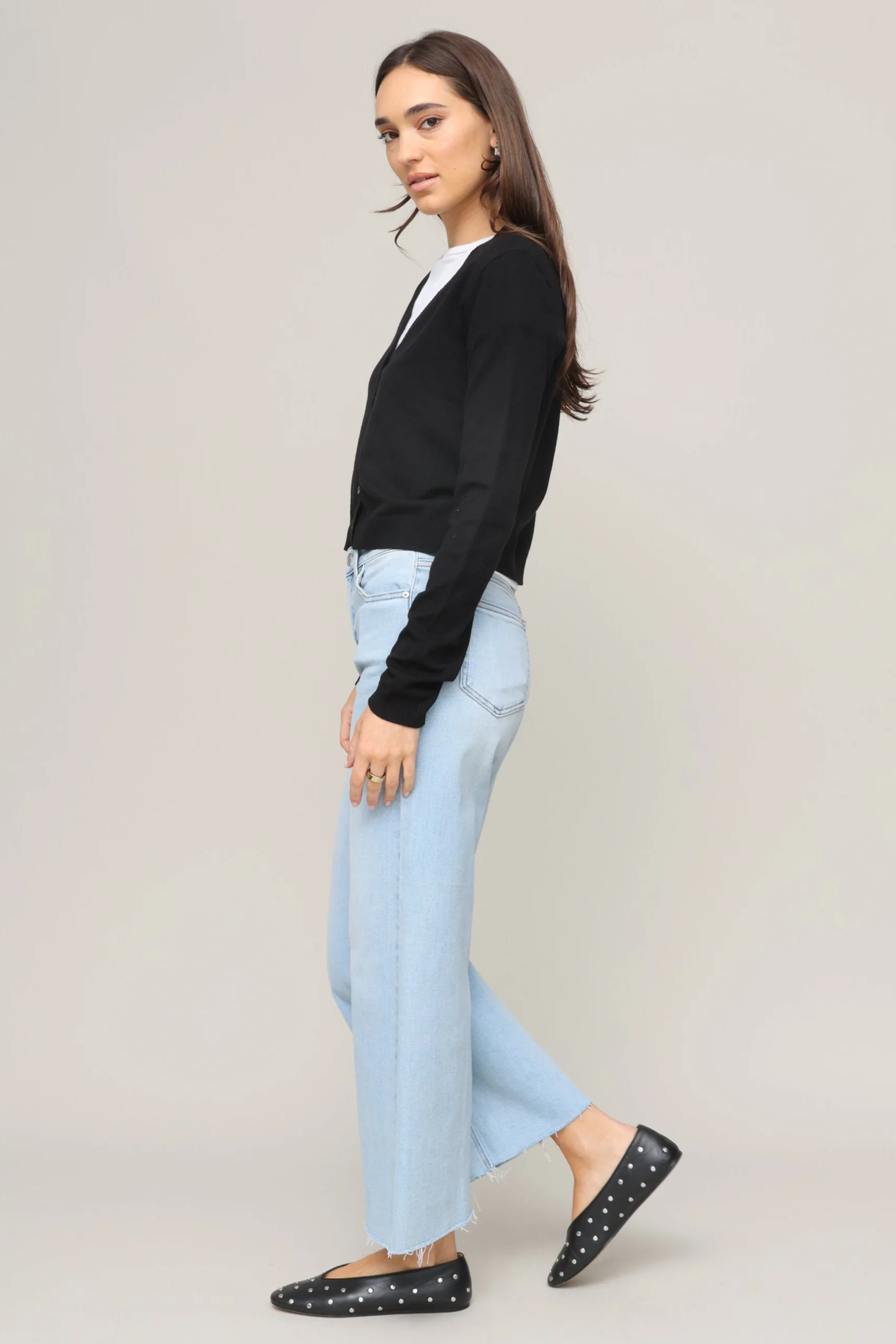 Slim Wide Leg Jeans - Image 3