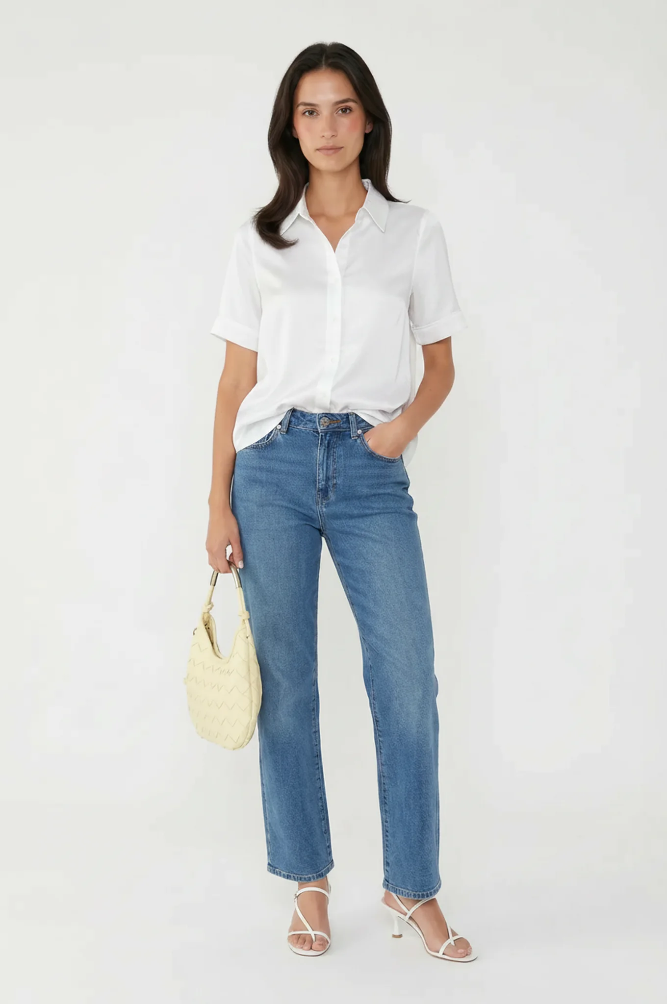 Short Sleeve Satin Shirt - Image 10