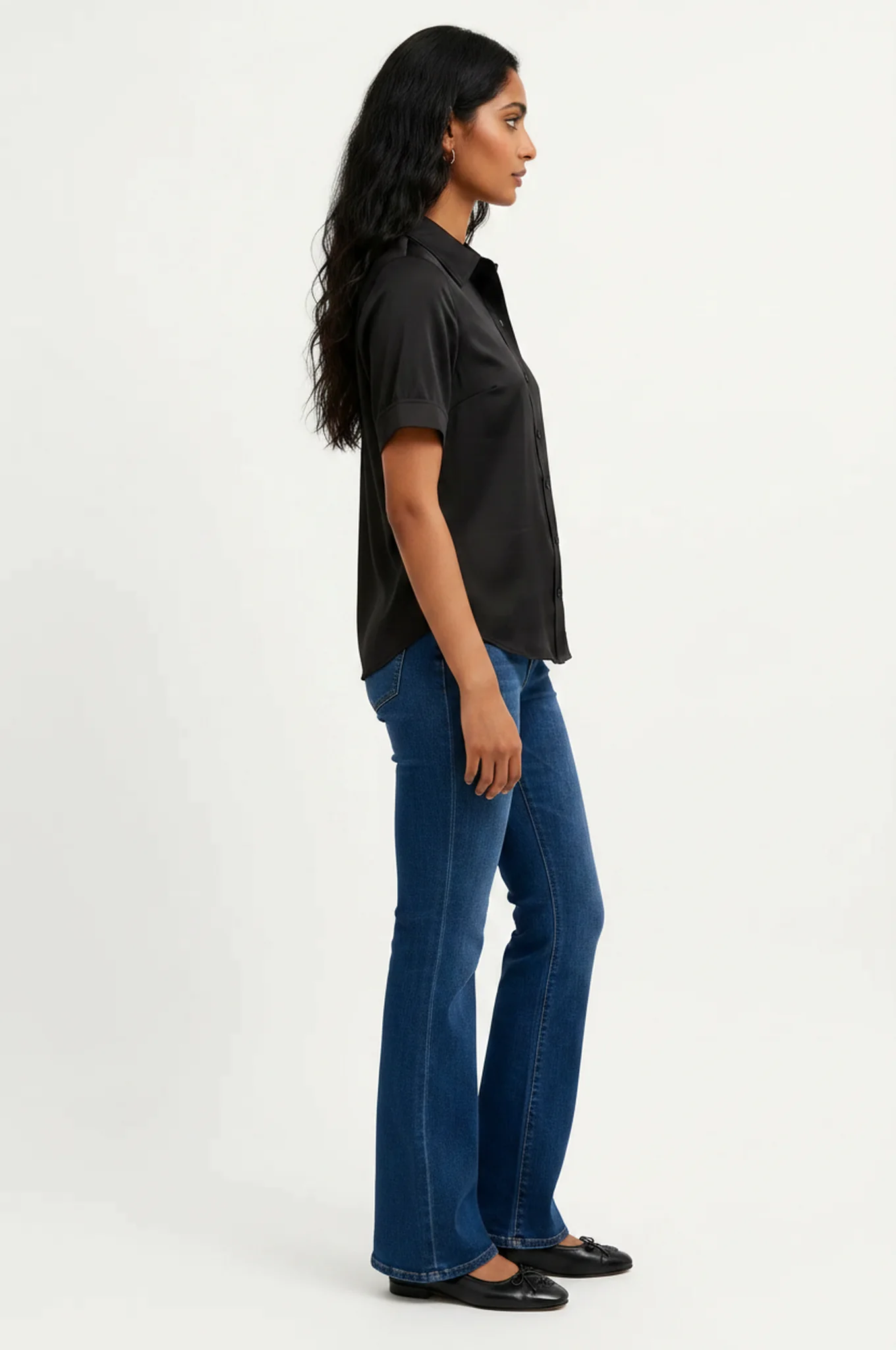 Short Sleeve Satin Shirt - Image 7