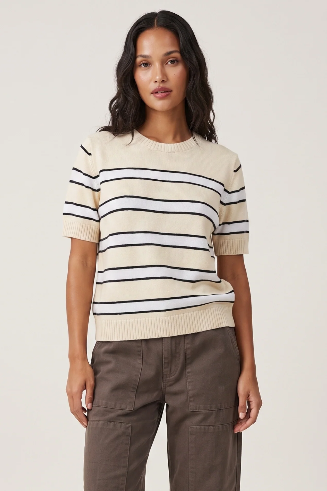 Flatiron Stripe Short Sleeve Sweater - Image 5