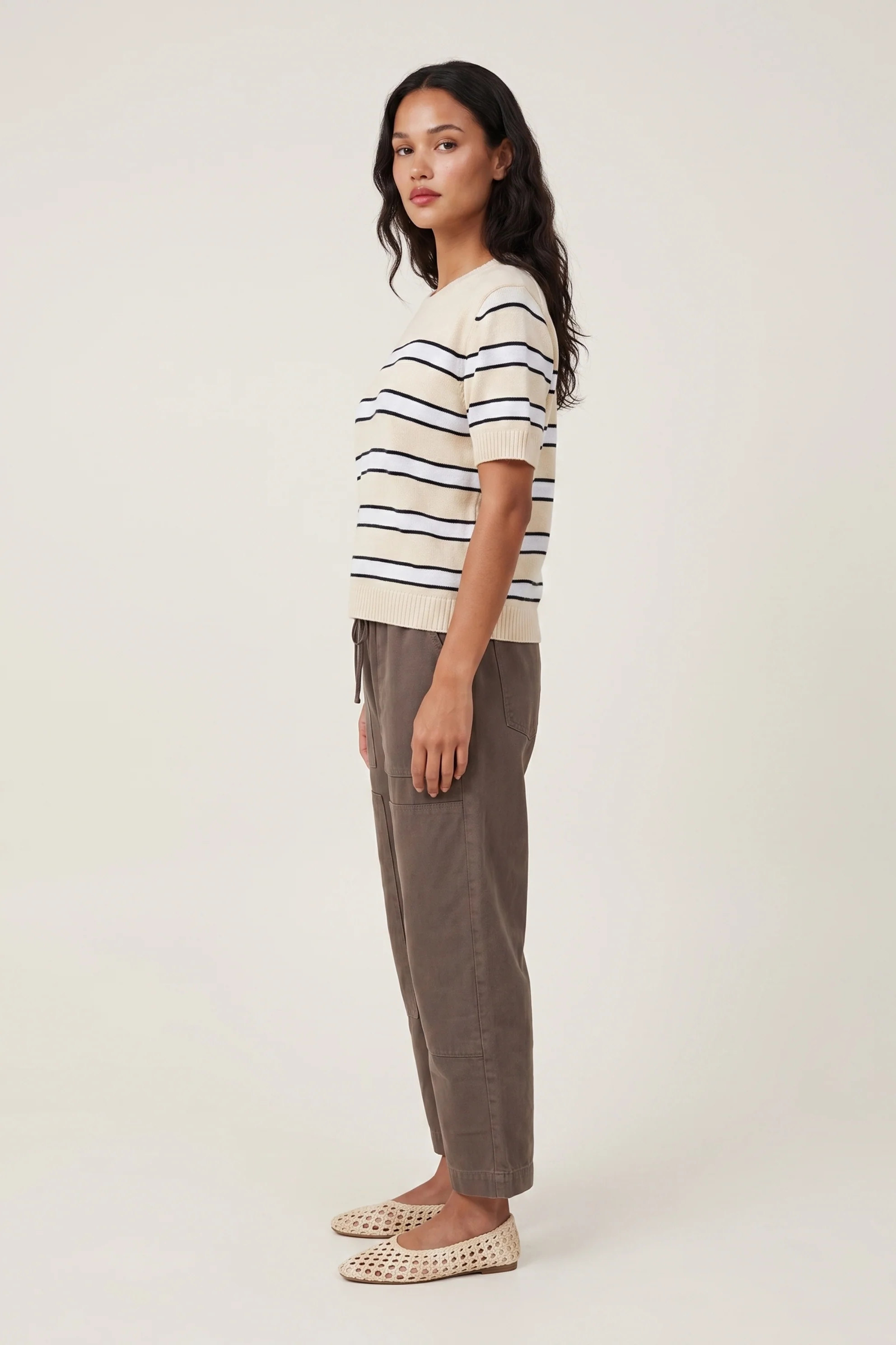 Flatiron Stripe Short Sleeve Sweater - Image 7