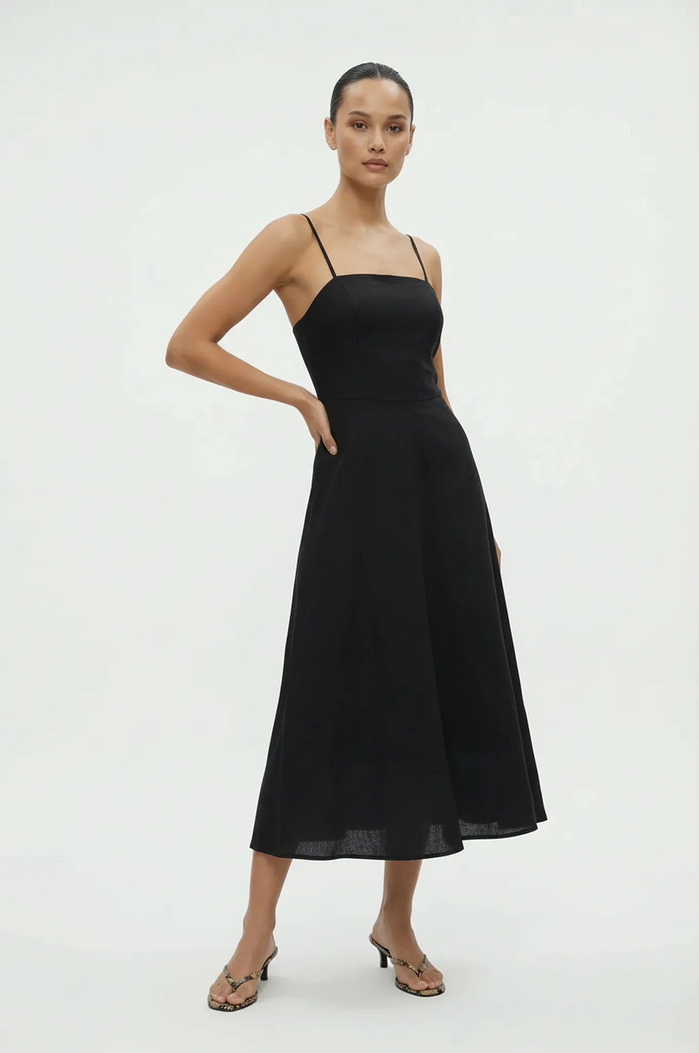 Sunset Beach Linen Midi Dress - Image 6