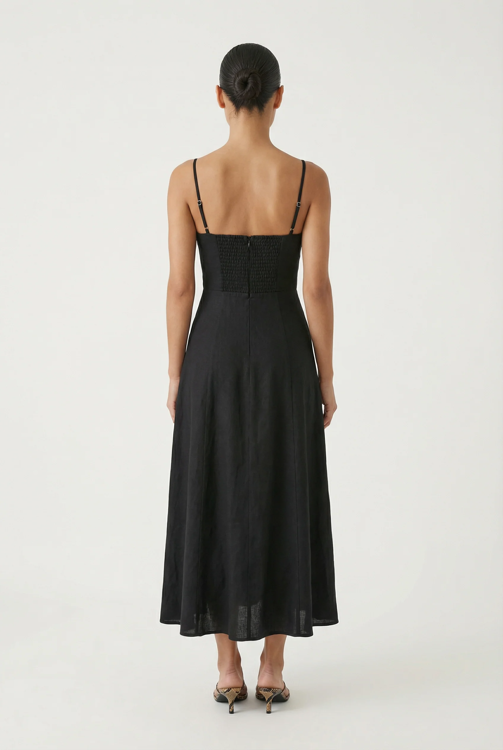Sunset Beach Linen Midi Dress - Image 8
