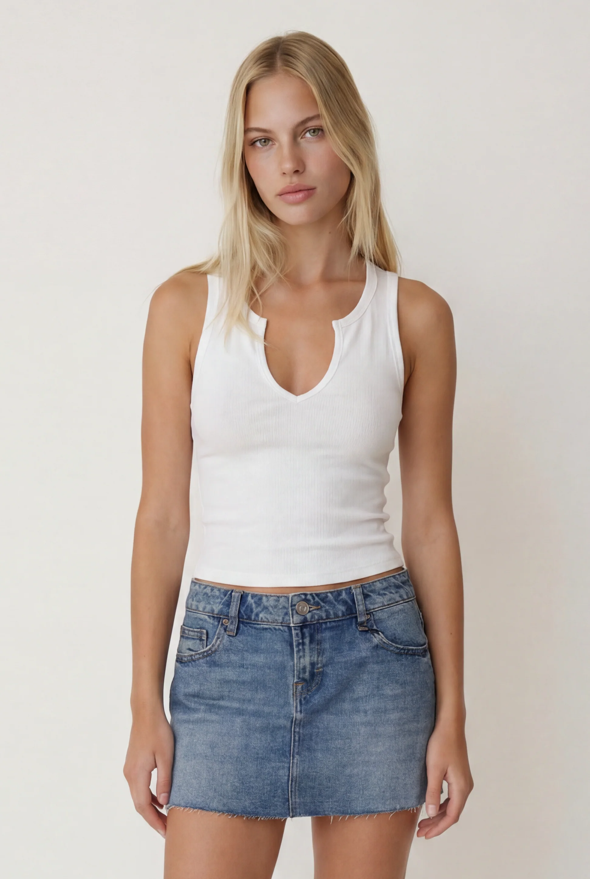 The Easy V Neck Rib Tank - Image 13