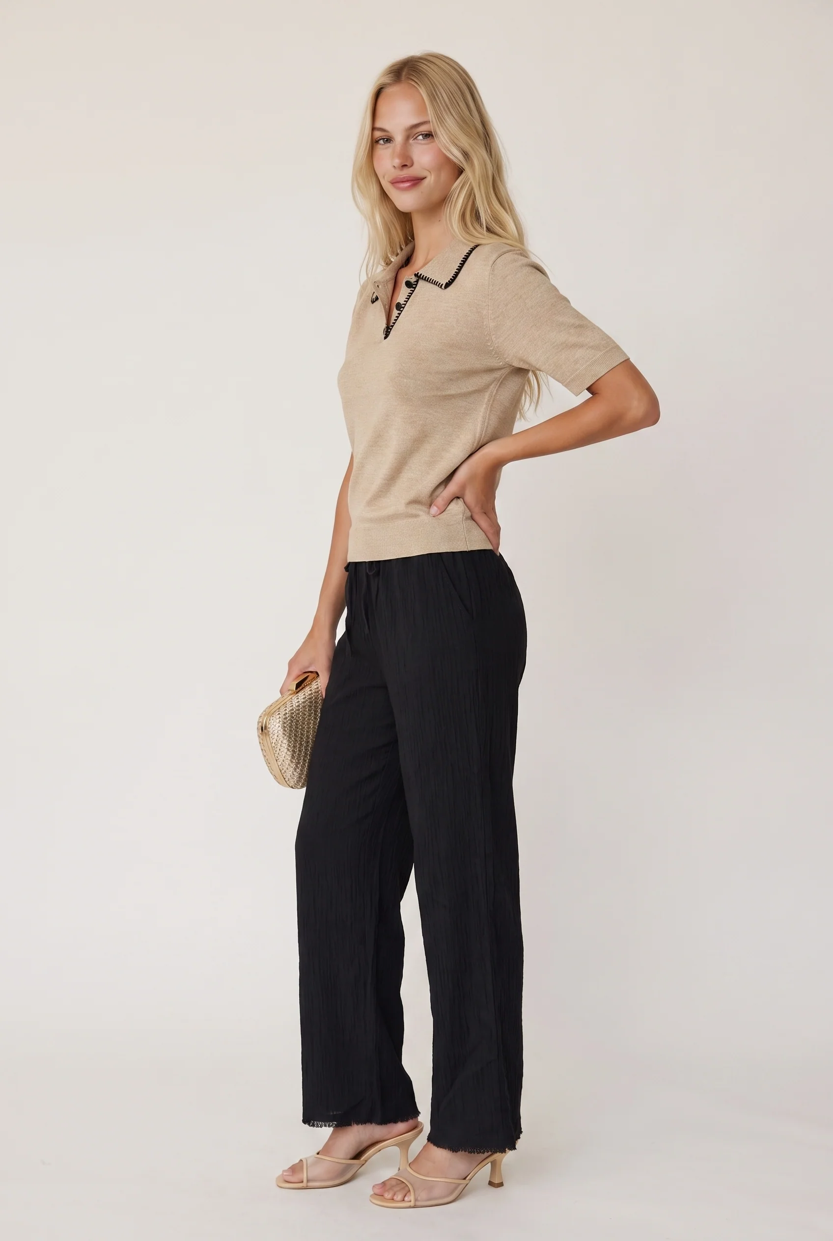 Whip Stitch Short Sleeve Polo - Image 3